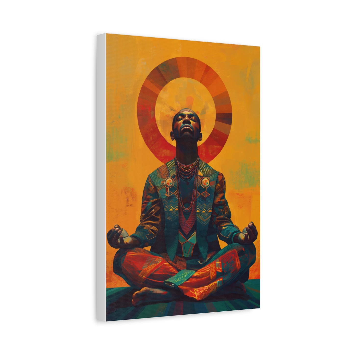 The Healer2, Matte Canvas, Wall Art, Meditation, African Art, Alkaline, Abstract Art, Stretched, 1.25"