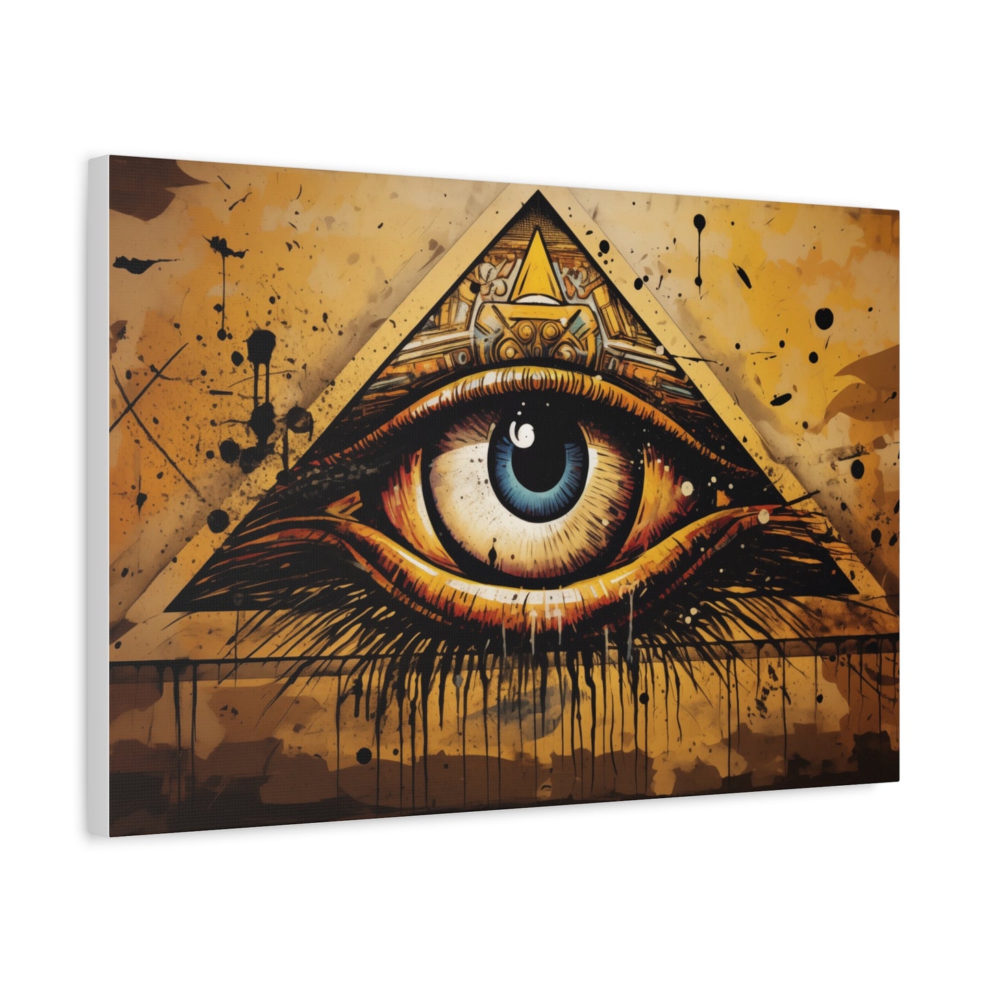 The Watchful Eye of Horus, Modern Art, Wall Art, Poster, Matte Canvas, Stretched, 1.25"