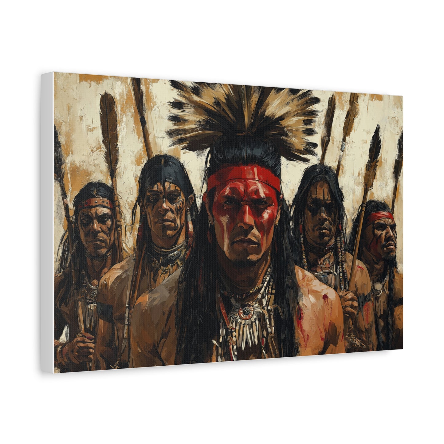 Warriors of the Sacred Land,  Modern Art, Wall Art, Poster, Matte Canvas, Stretched, 1.25"