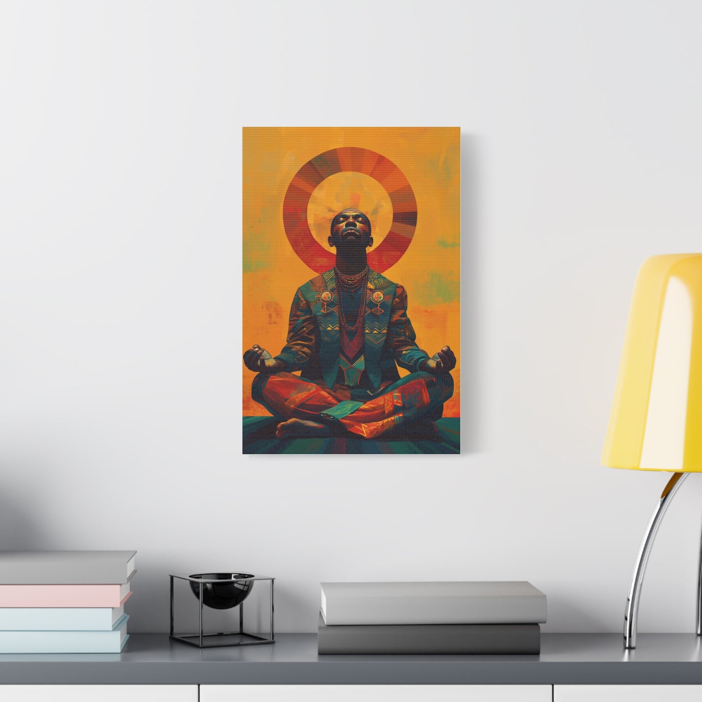 The Healer2, Matte Canvas, Wall Art, Meditation, African Art, Alkaline, Abstract Art, Stretched, 1.25"