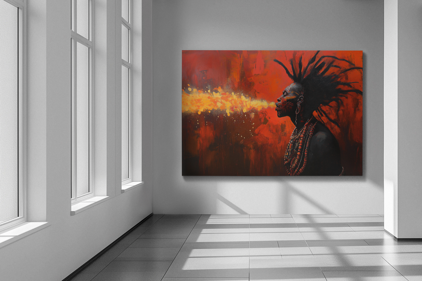 Whispers of the Ancestors,  Modern Art, Wall Art, Poster, Matte Canvas, Stretched, 1.25"