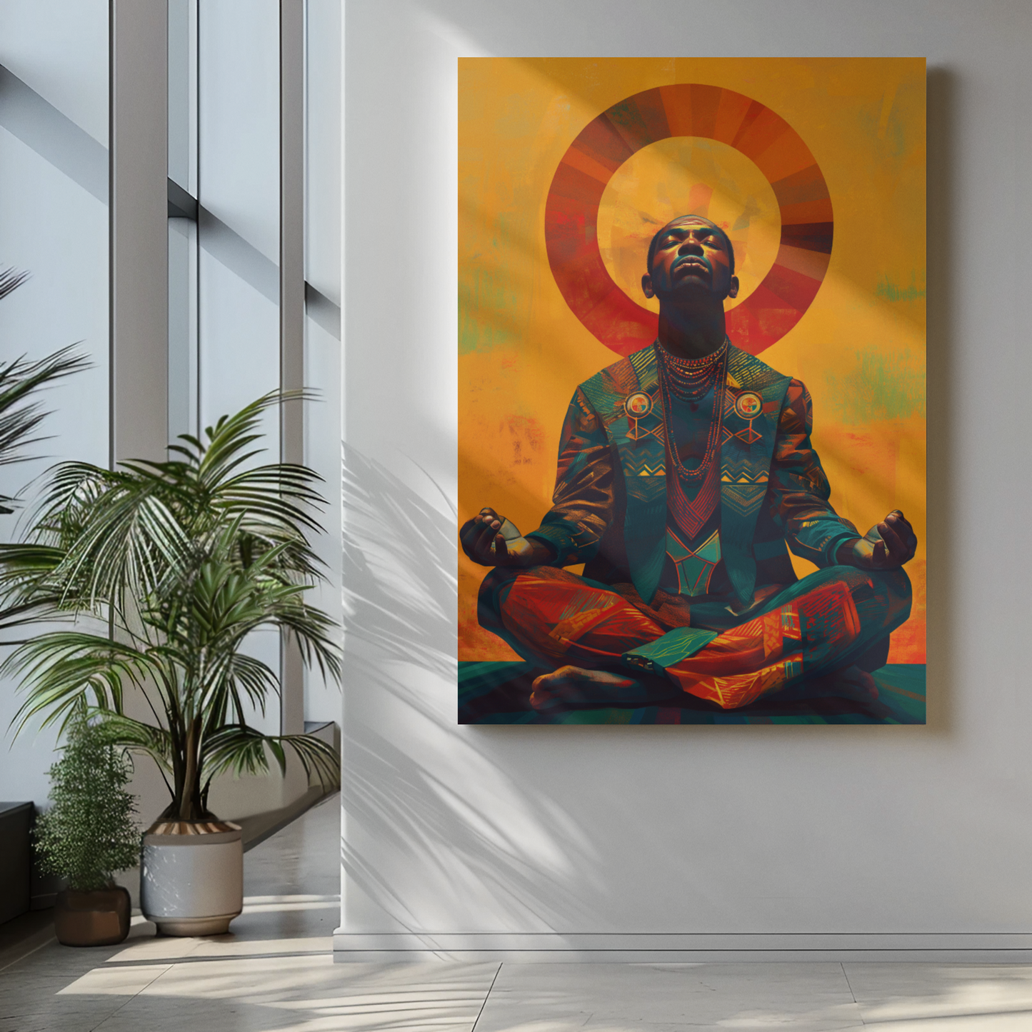 The Healer2, Matte Canvas, Wall Art, Meditation, African Art, Alkaline, Abstract Art, Stretched, 1.25"