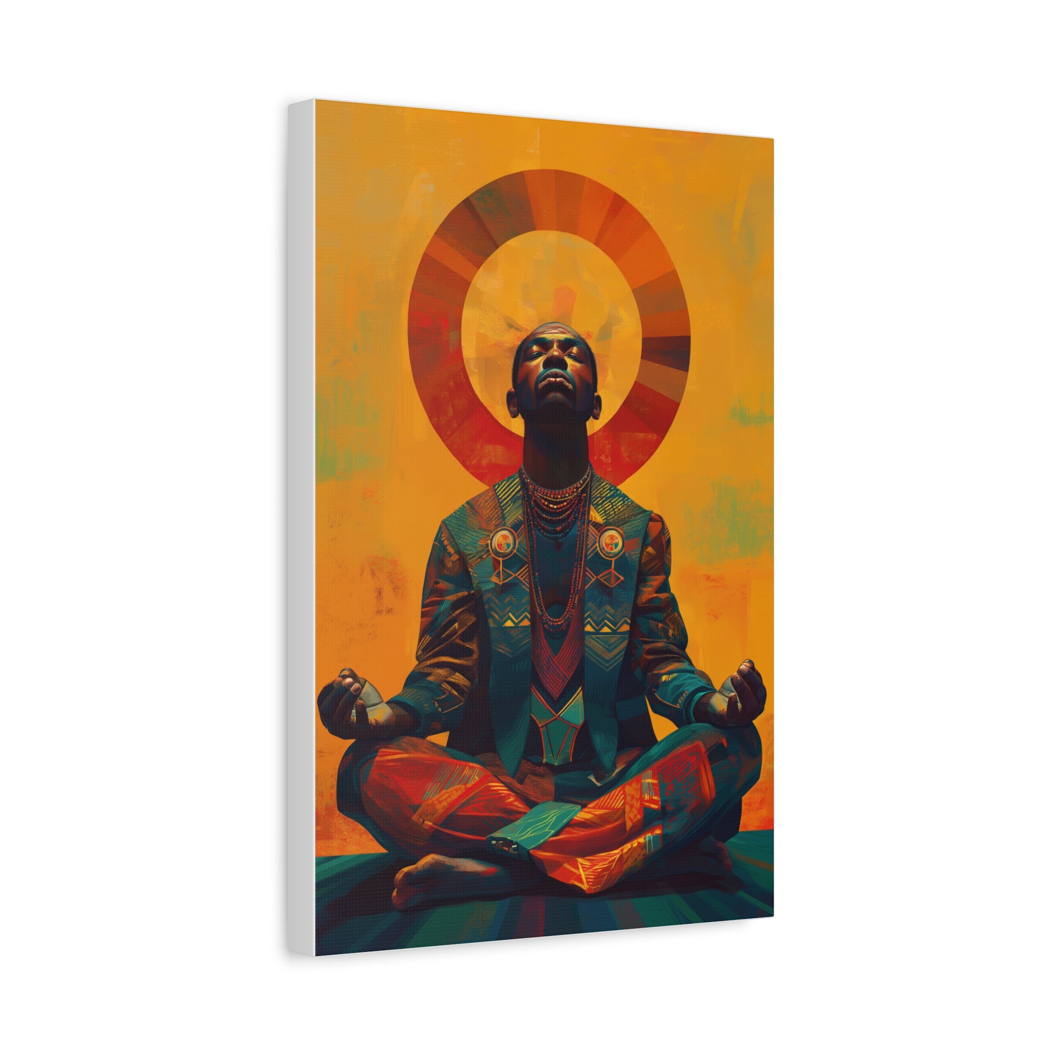 The Healer2, Matte Canvas, Wall Art, Meditation, African Art, Alkaline, Abstract Art, Stretched, 1.25"