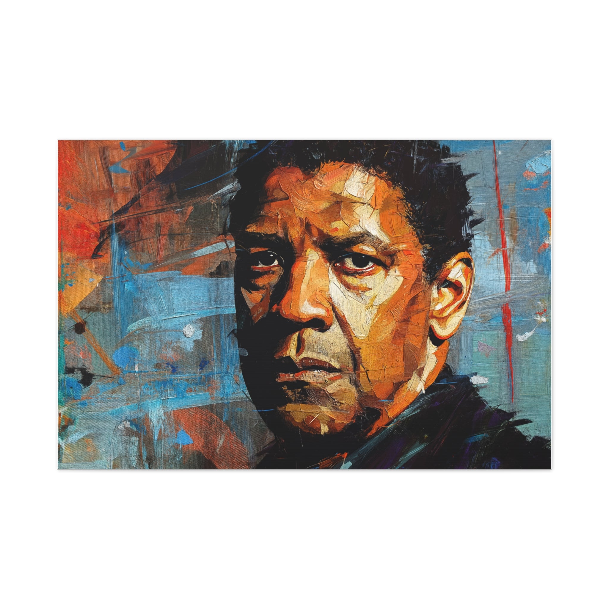 DENZEL WASHINGTON — CANVAS ART, The presence. The power. The legacy., Stretched, 1.25"
