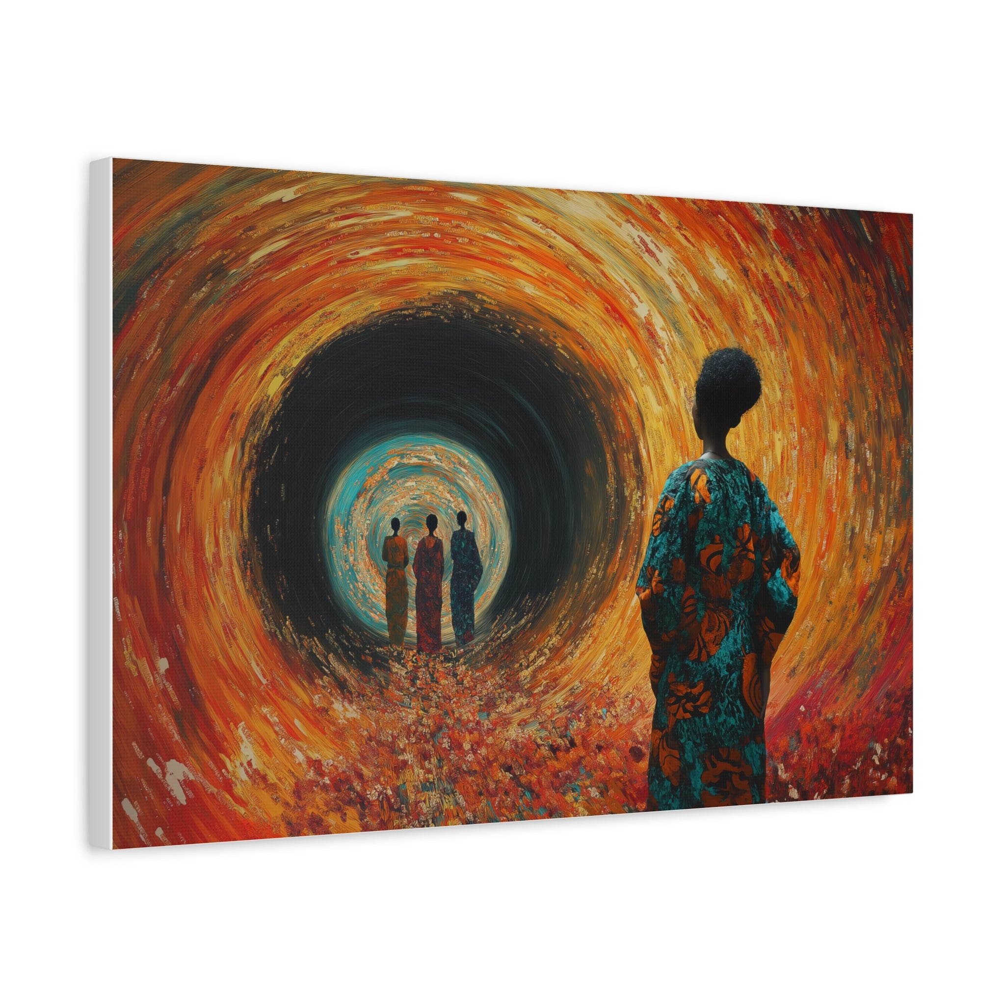 Passage of Ancestral Echoes, Modern Art, Wall Art, Poster, Matte Canvas, Stretched, 1.25"