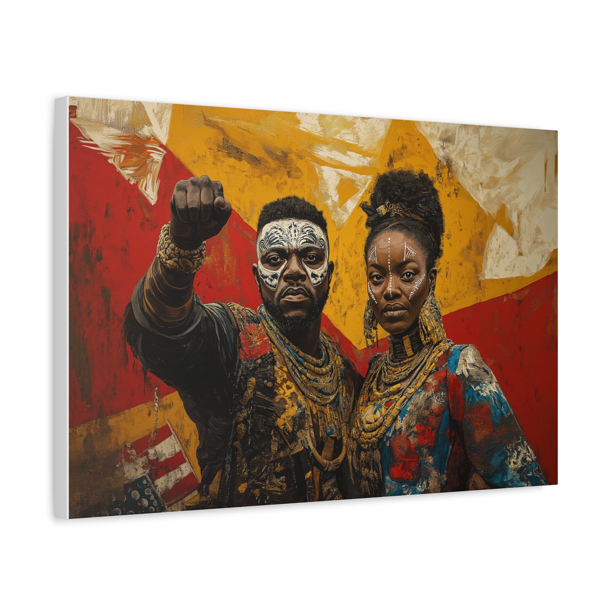 Rise of the Ancestral Warriors, Modern Art, Wall Art, Poster, Matte Canvas, Stretched, 1.25"