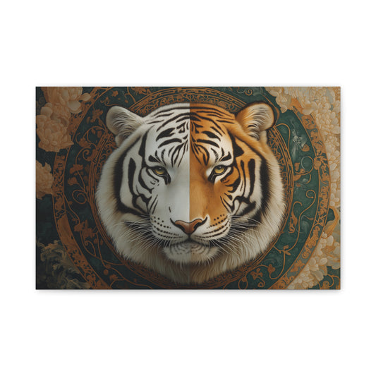 Tiger Blend, Modern Art, Wall Art, Poster, Matte Canvas, Stretched, 1.25"