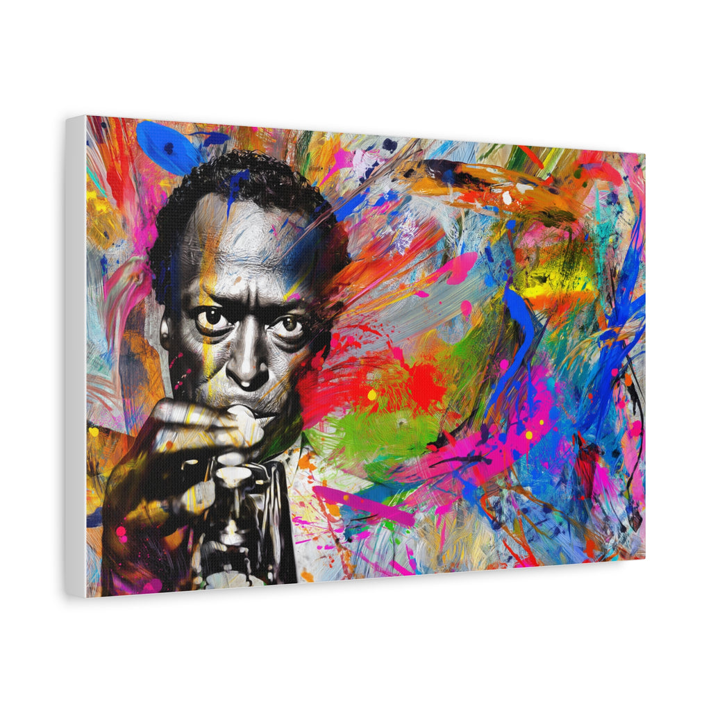 MILES DAVIS — CANVAS ART, The sound. The genius. The legacy., Stretched, 1.25"