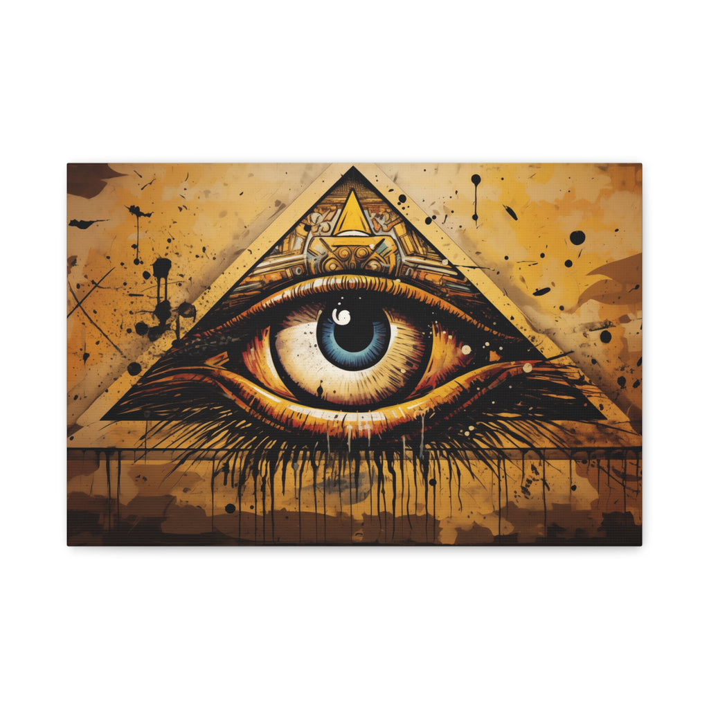 The Watchful Eye of Horus, Modern Art, Wall Art, Poster, Matte Canvas, Stretched, 1.25"