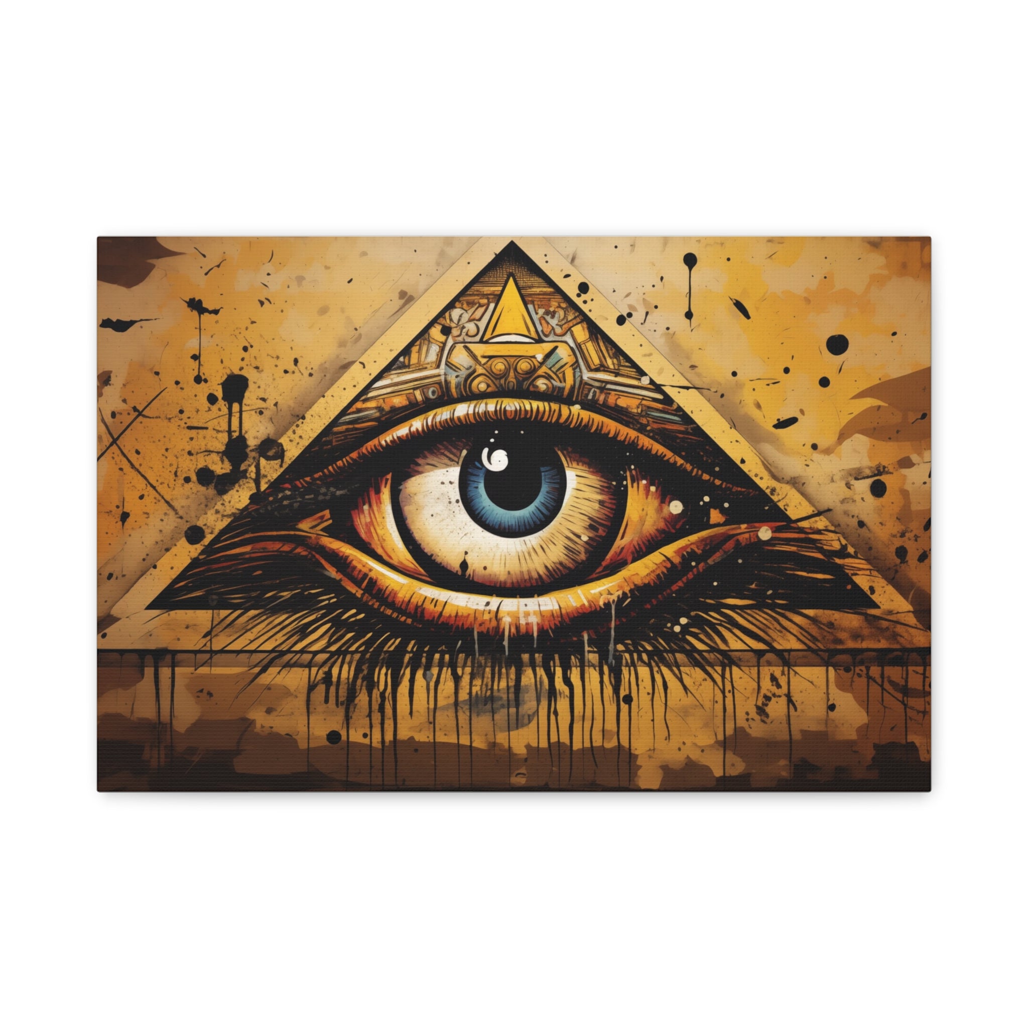 The Watchful Eye of Horus, Modern Art, Wall Art, Poster, Matte Canvas, Stretched, 1.25"