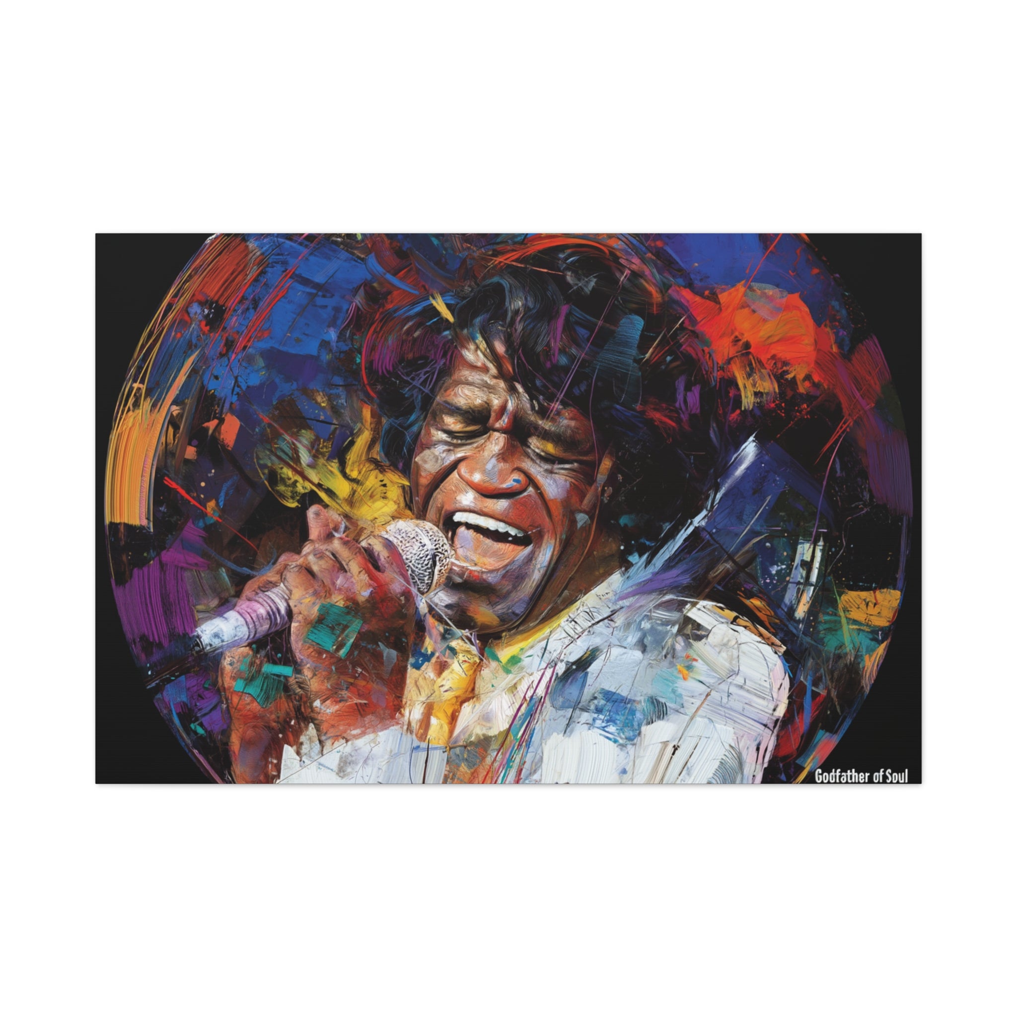 JAMES BROWN — CANVAS ART, The sound. The genius. The legacy., Stretched, 1.25"