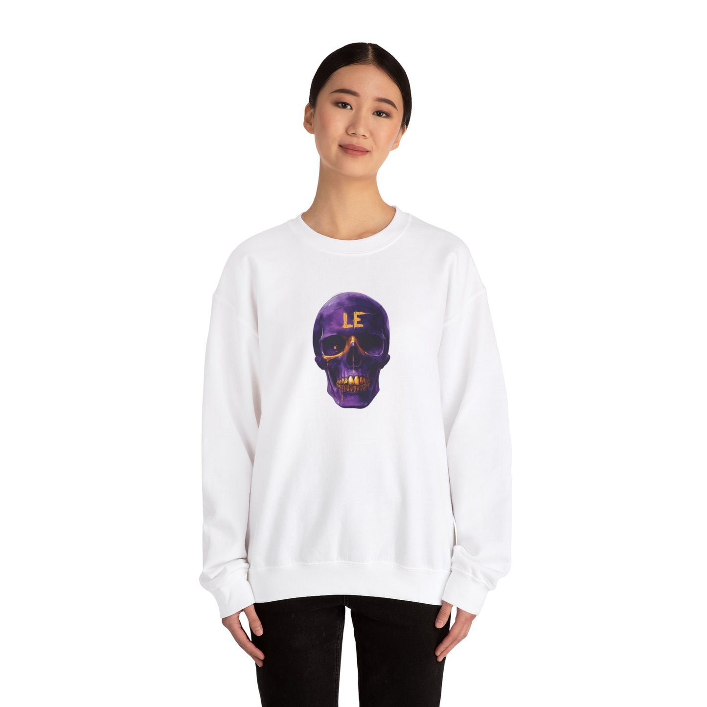 Purple Skull, Unisex Heavy Blend™ Crewneck Sweatshirt, Classic, Original