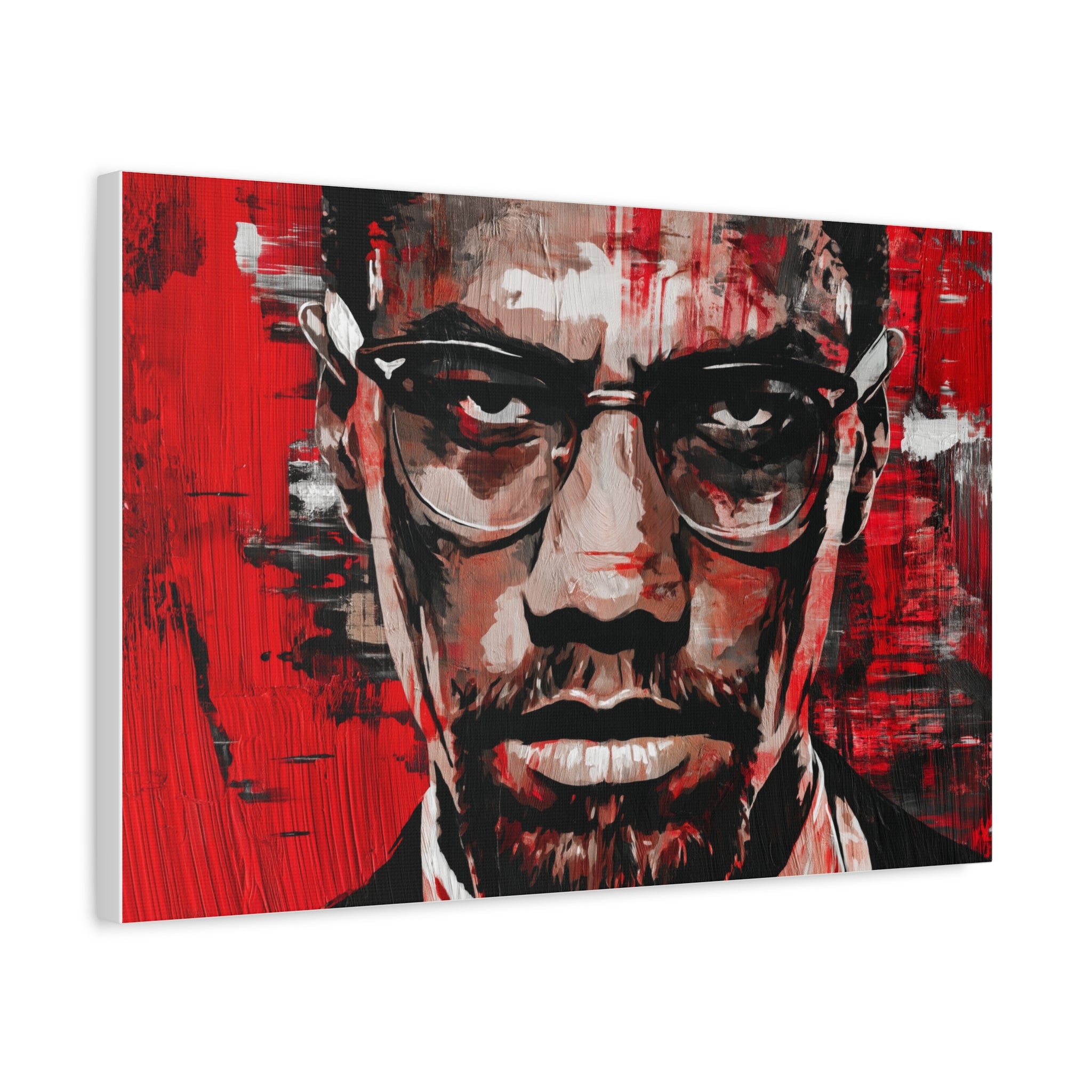 MALCOLM X — CANVAS ART, The vision. The courage. The legacy., Stretched, 1.25"