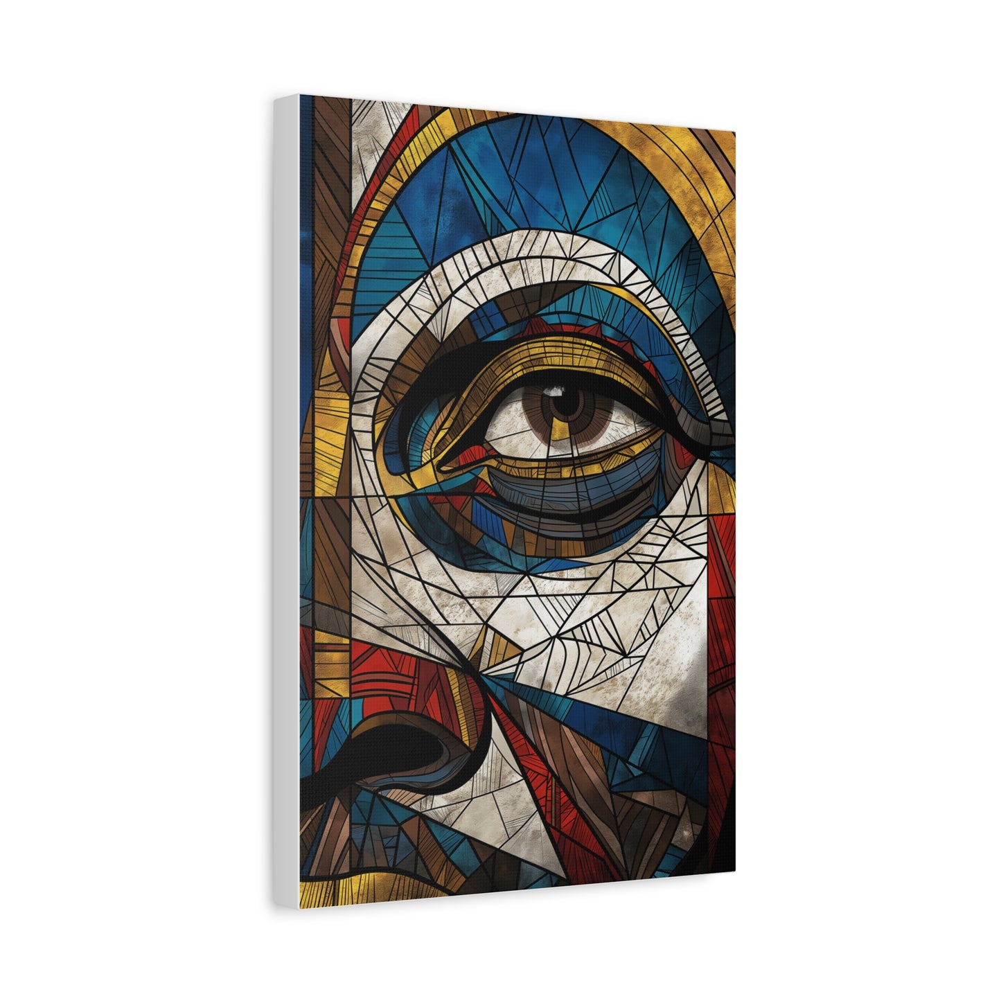 Eye of the Ancestor, Black Art, Wall Art, Modern Art, Poster, Canvas Painting Matte Canvas, Stretched, 1.25"