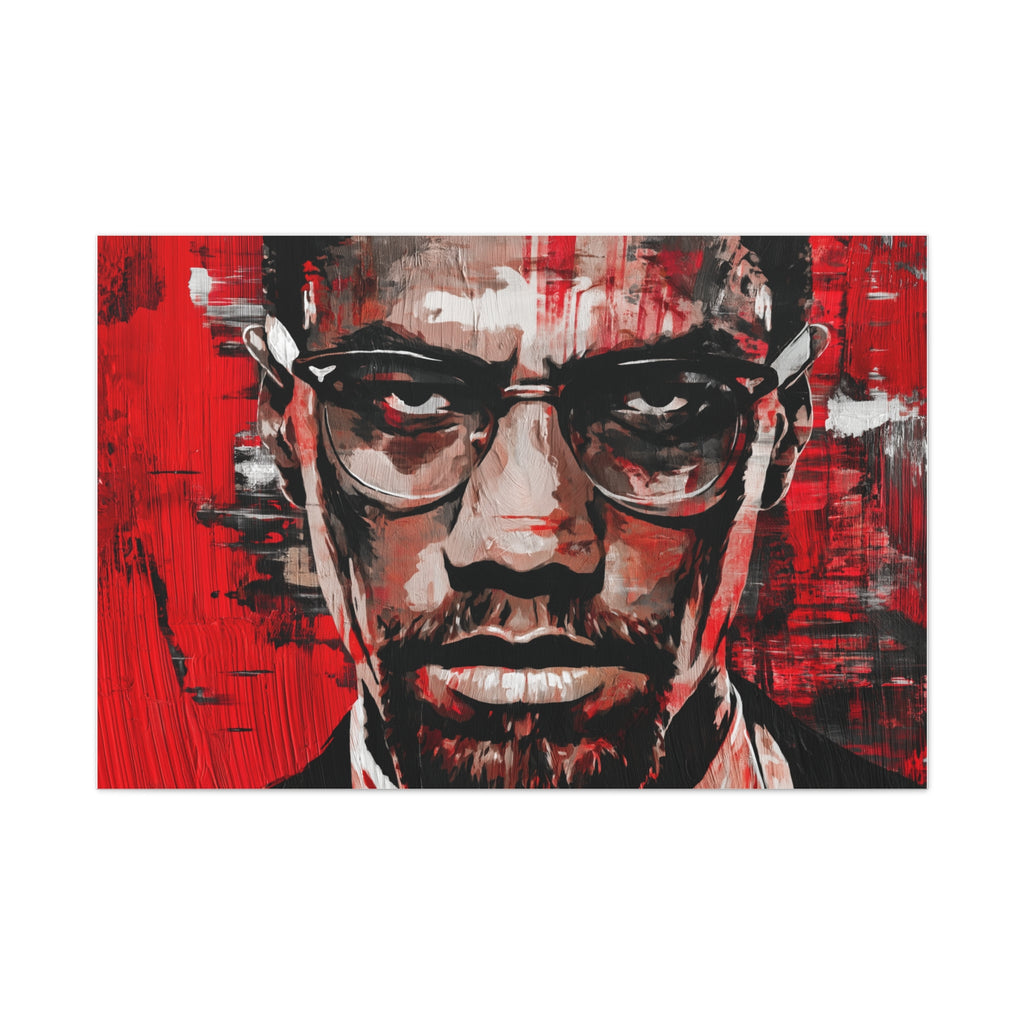 MALCOLM X — CANVAS ART, The vision. The courage. The legacy., Stretched, 1.25"