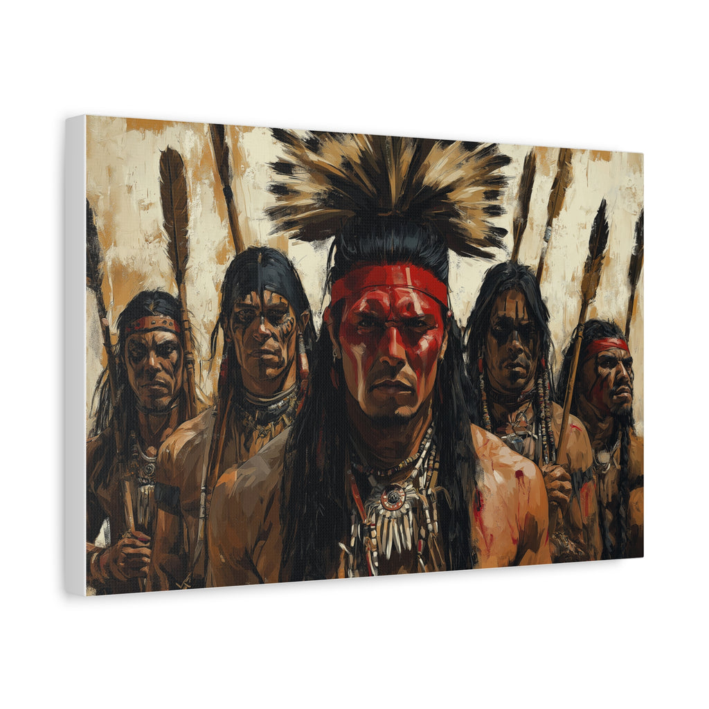 Warriors of the Sacred Land,  Modern Art, Wall Art, Poster, Matte Canvas, Stretched, 1.25"