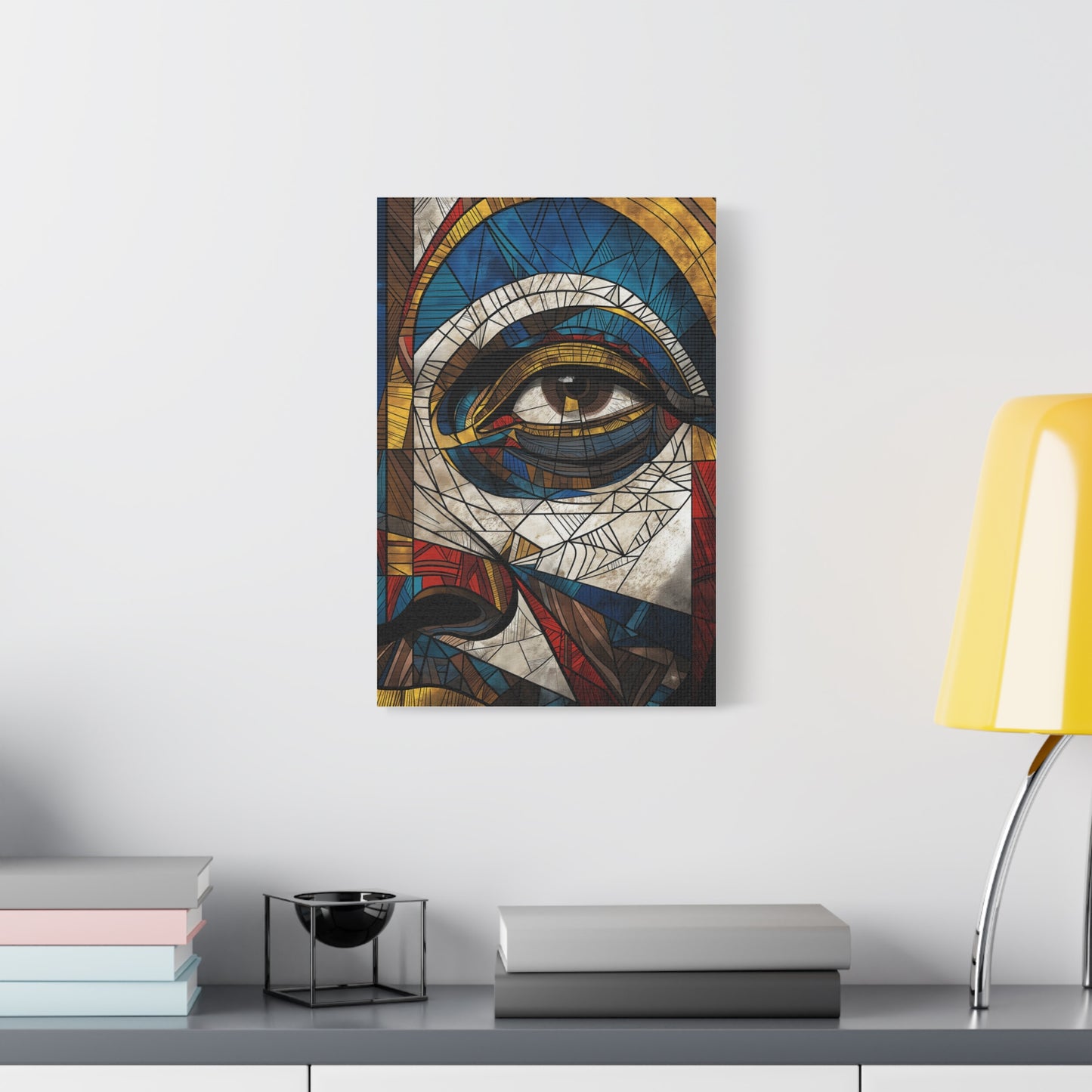 Eye of the Ancestor, Black Art, Wall Art, Modern Art, Poster, Canvas Painting Matte Canvas, Stretched, 1.25"