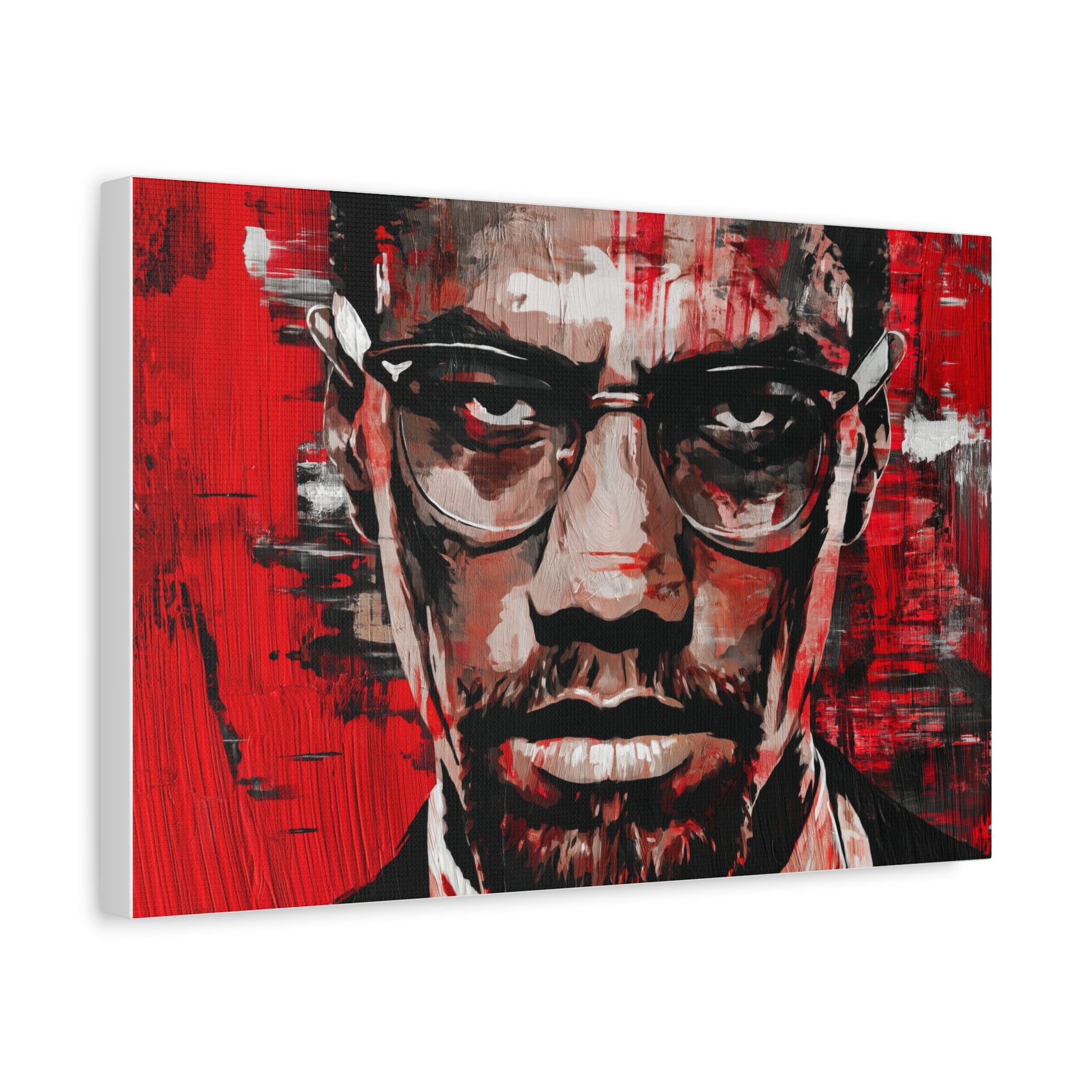 MALCOLM X — CANVAS ART, The vision. The courage. The legacy., Stretched, 1.25"