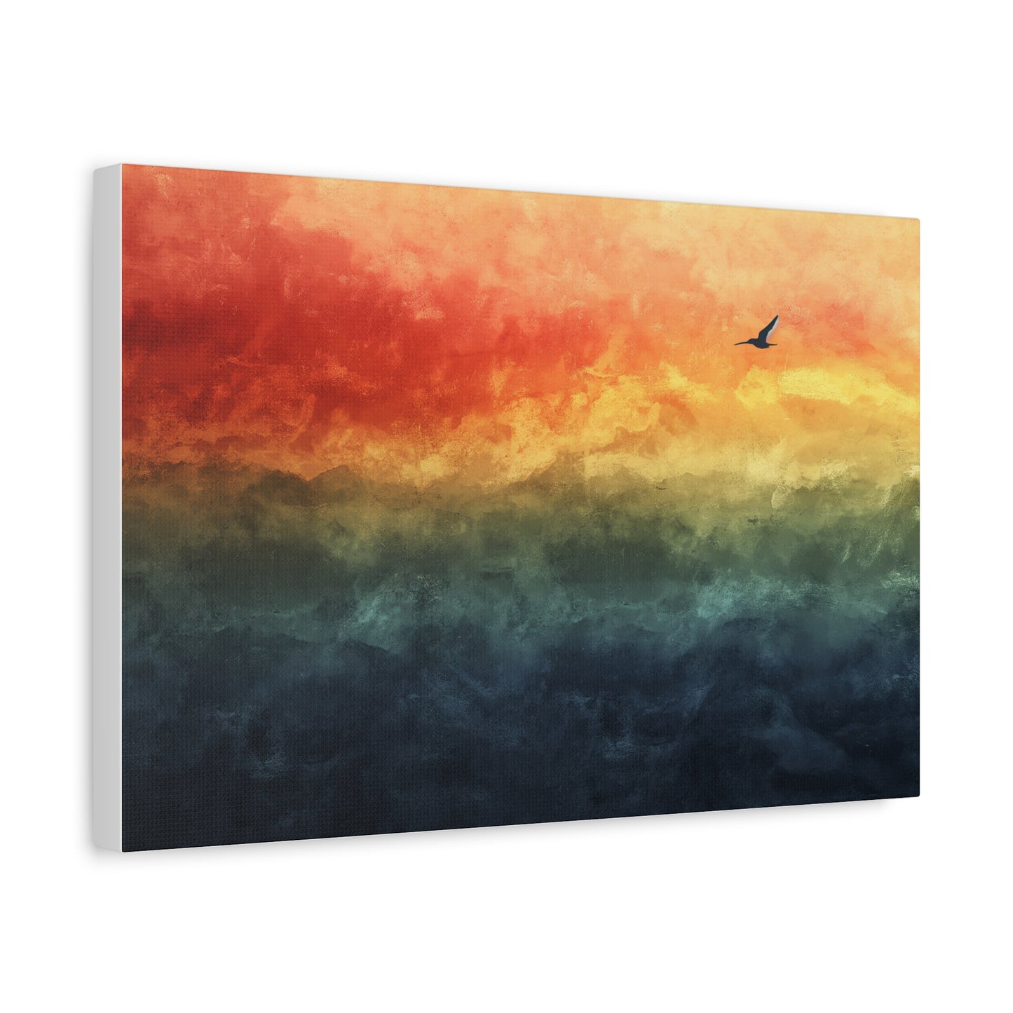 Flying, Modern Art, Wall Art, Poster, Matte Canvas, Stretched, 1.25"