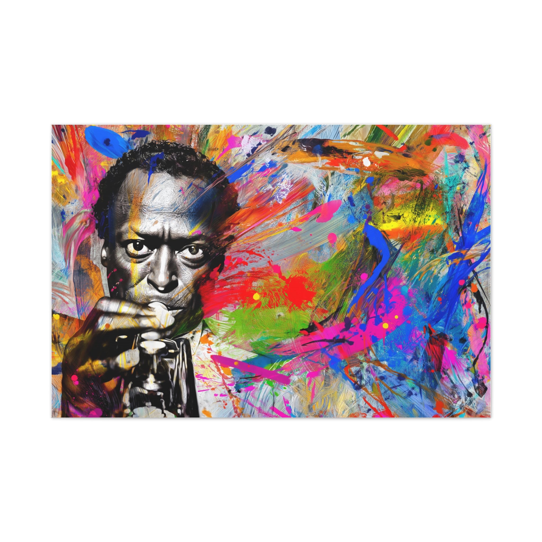 MILES DAVIS — CANVAS ART, The sound. The genius. The legacy., Stretched, 1.25"
