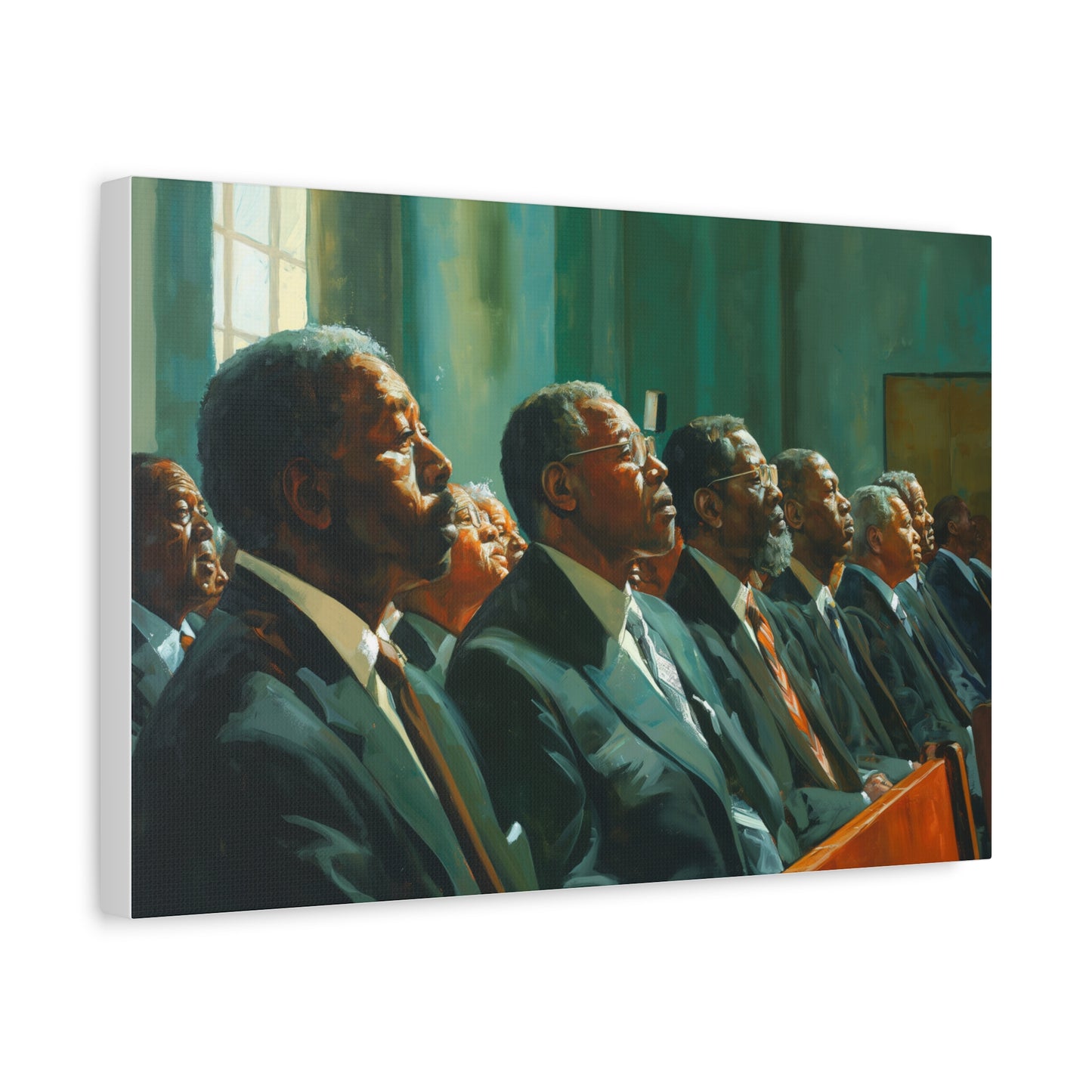 The Elders, Modern Art, Wall Art, Poster, Blackman, African-American Art, Matte Canvas, Stretched, 1.25"