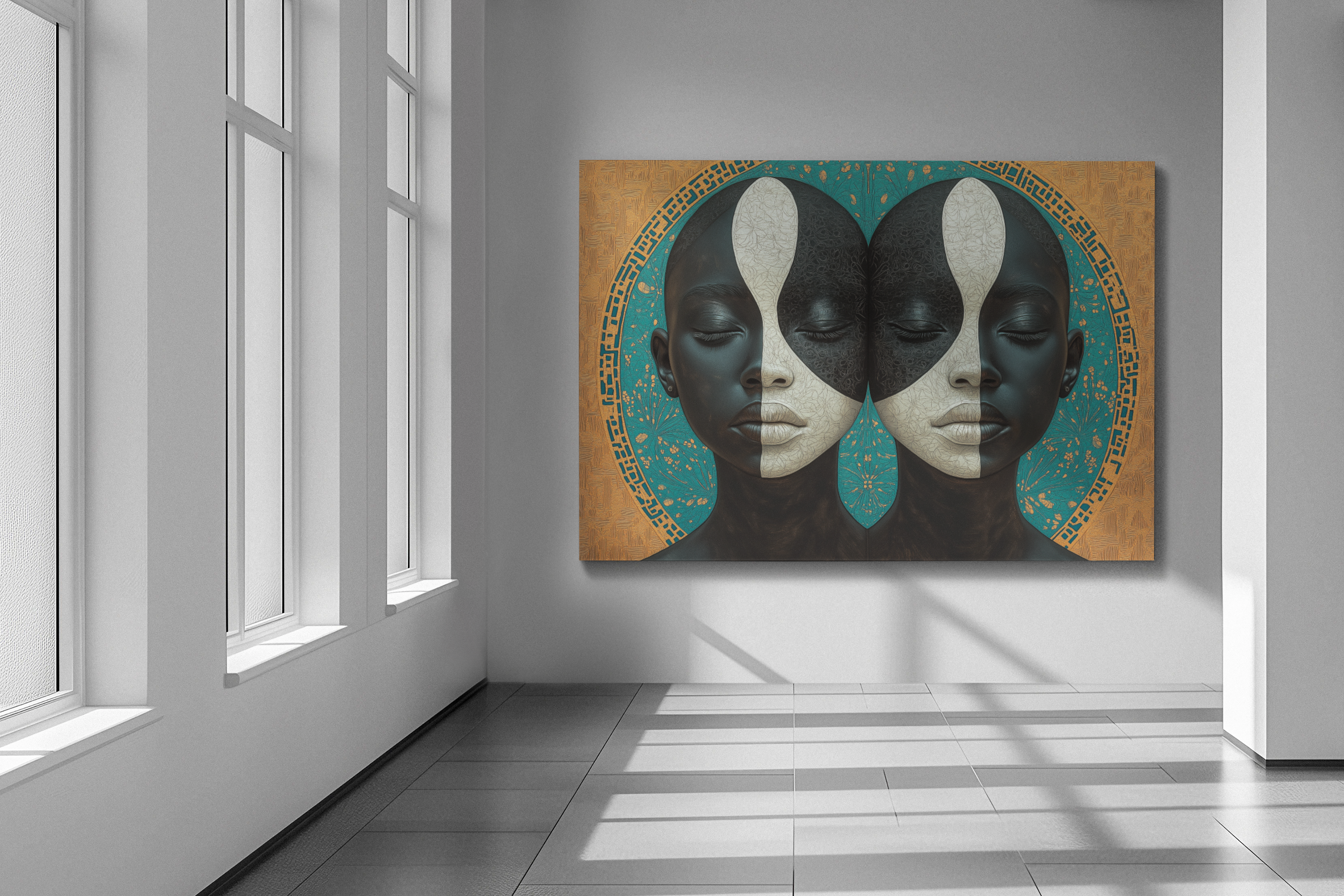 Duality of the Soul, Modern Art, Wall Art, Poster, Matte Canvas, Stretched, 1.25"
