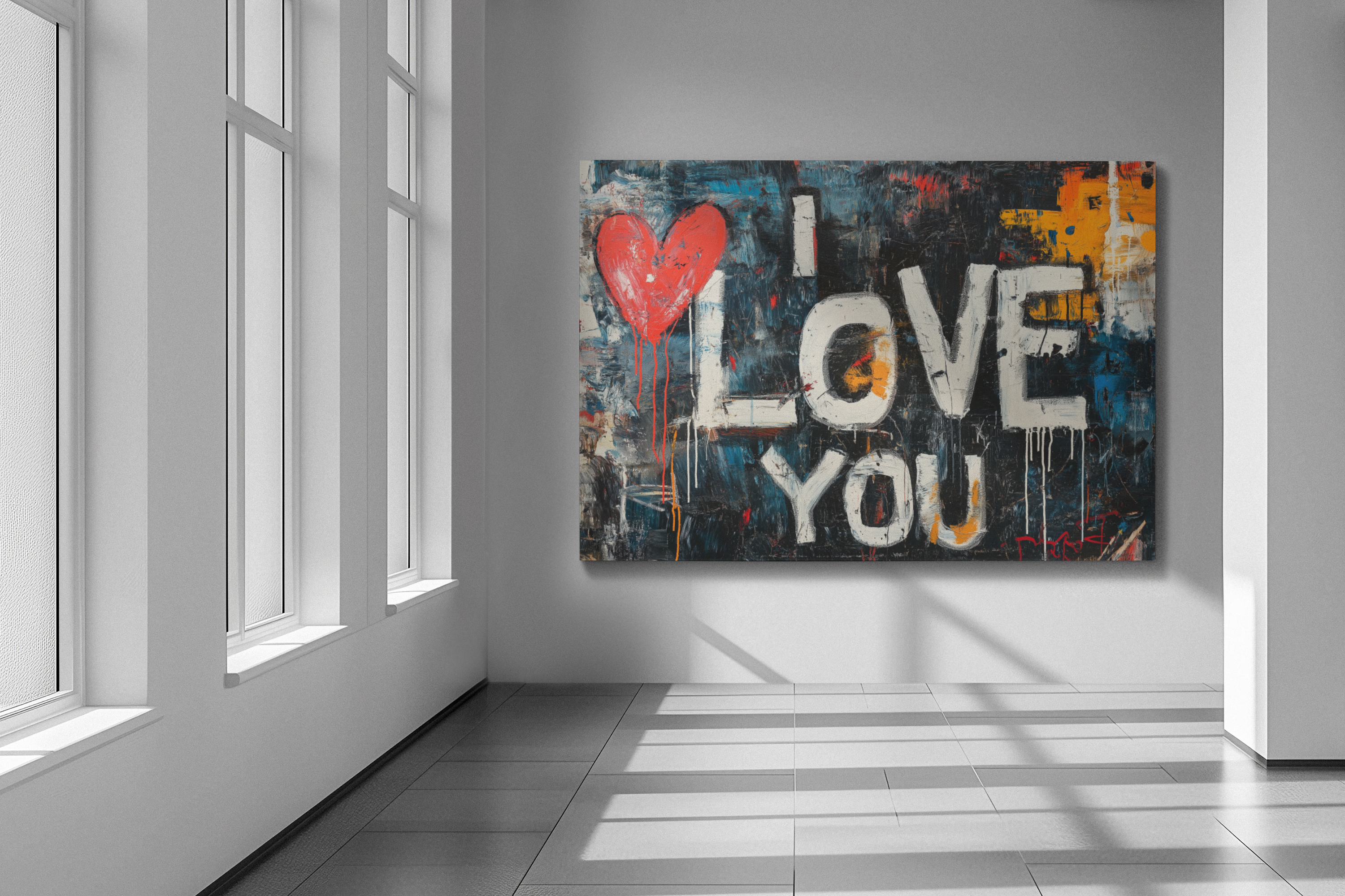 Love Unfiltered, Modern Art, Wall Art, Poster, Matte Canvas, Stretched, 1.25"