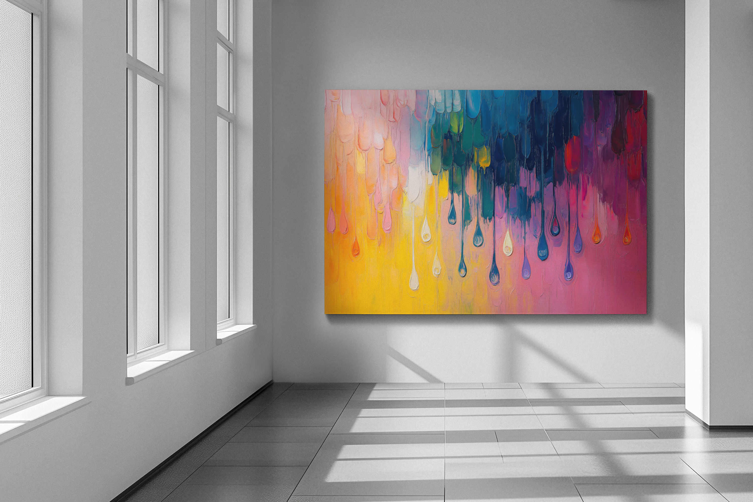 A Thousand Tear Drops, Modern Art, Wall Art, Poster, Matte Canvas, Stretched, 1.25"