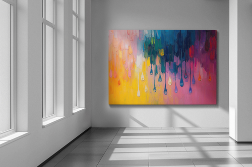 A Thousand Tear Drops, Modern Art, Wall Art, Poster, Matte Canvas, Stretched, 1.25"
