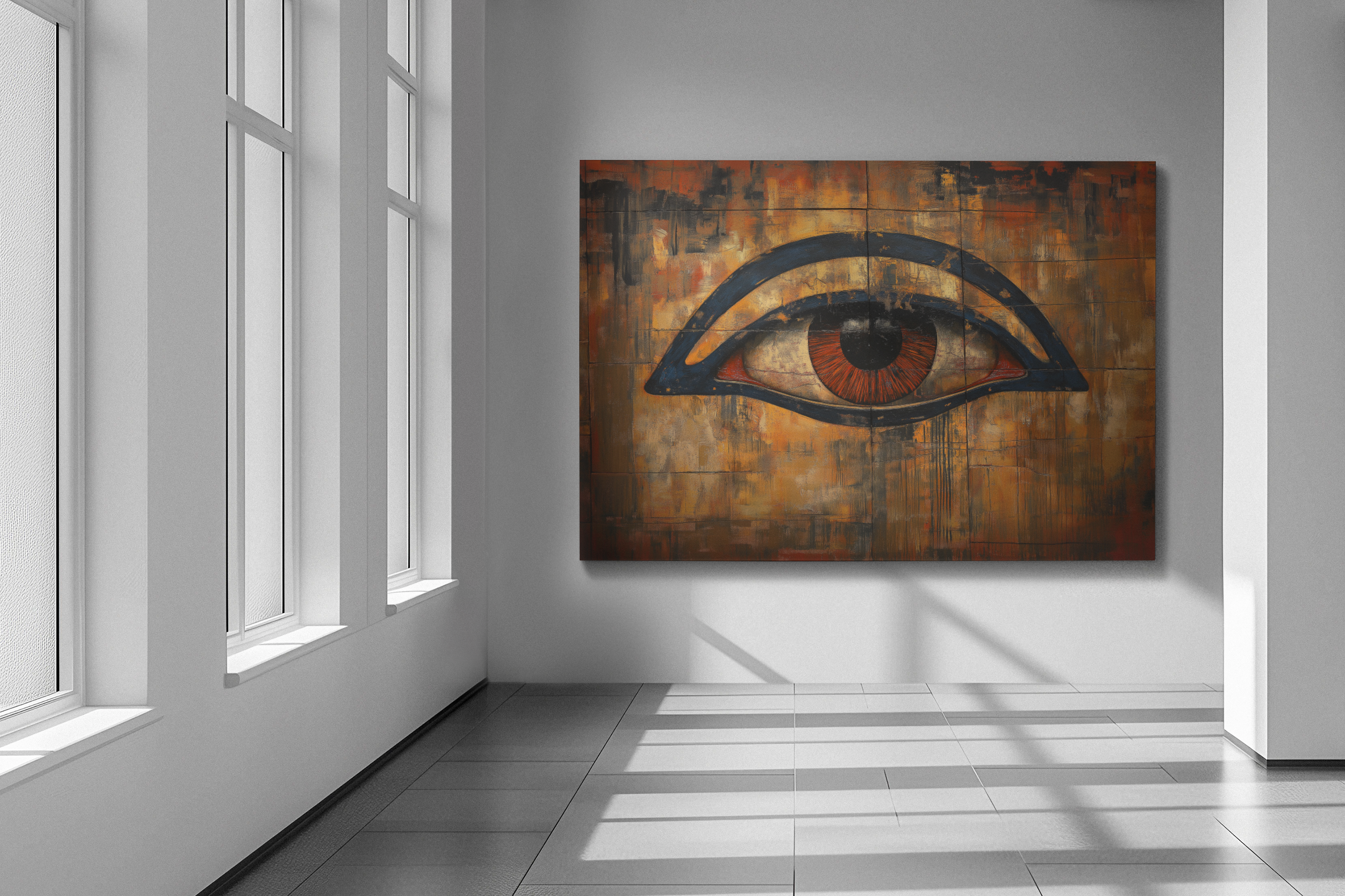 Eye of Horus11,  Modern Art, Wall Art, Poster, Matte Canvas, Stretched, 1.25"