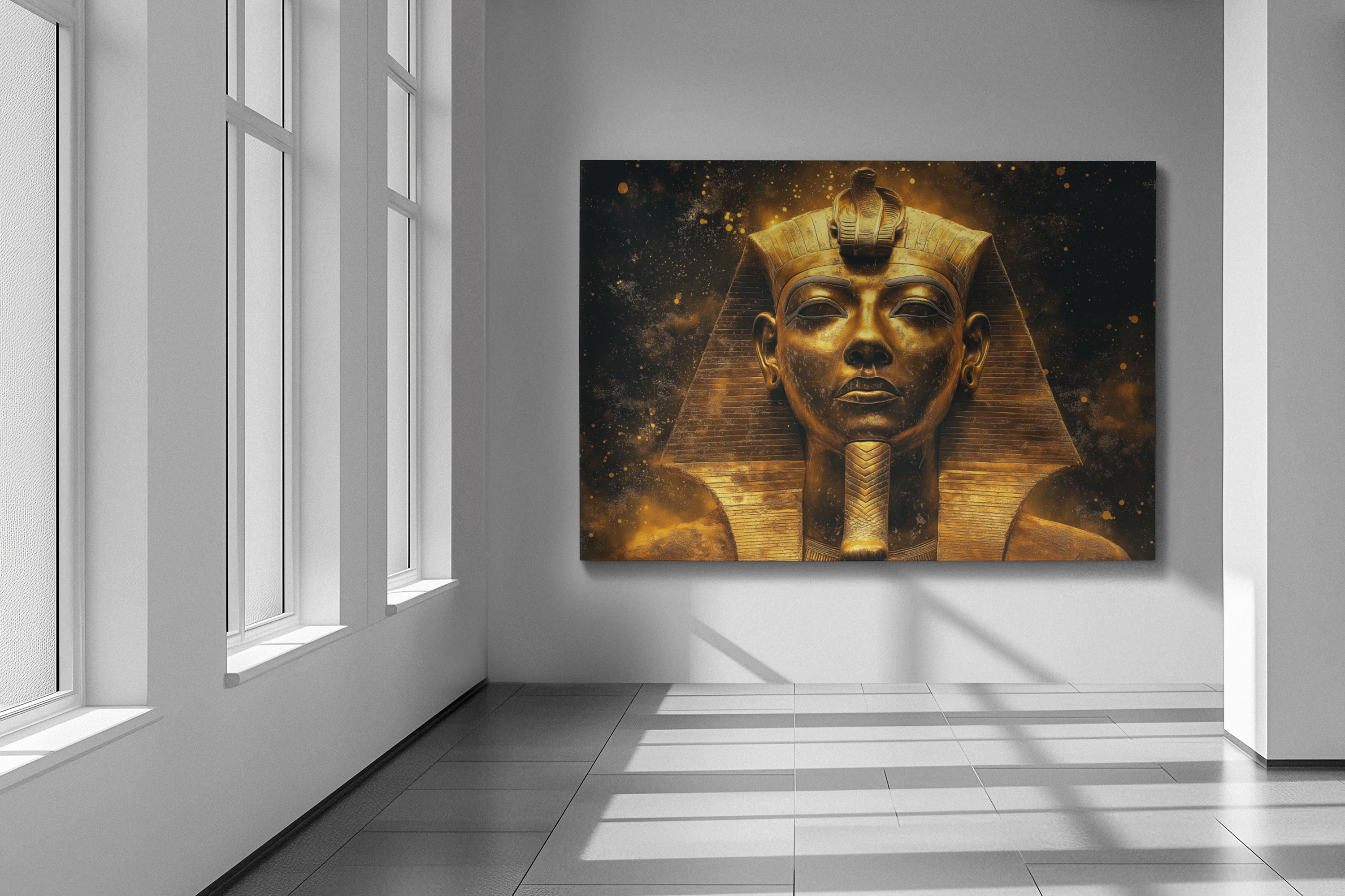 Radiance of the Divine Ruler,  Modern Art, Wall Art, Poster, Matte Canvas, Stretched, 1.25"