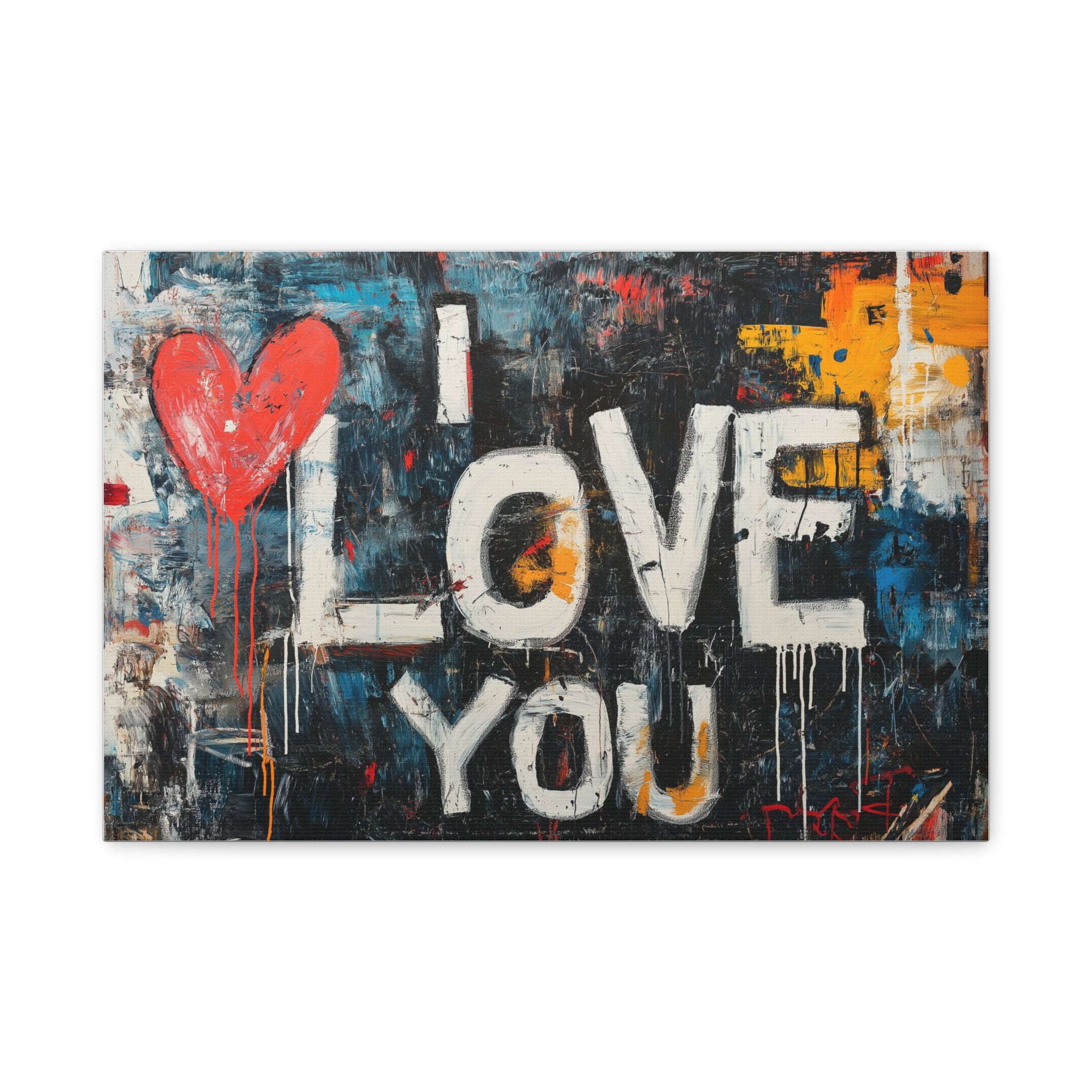 Love Unfiltered, Modern Art, Wall Art, Poster, Matte Canvas, Stretched, 1.25"