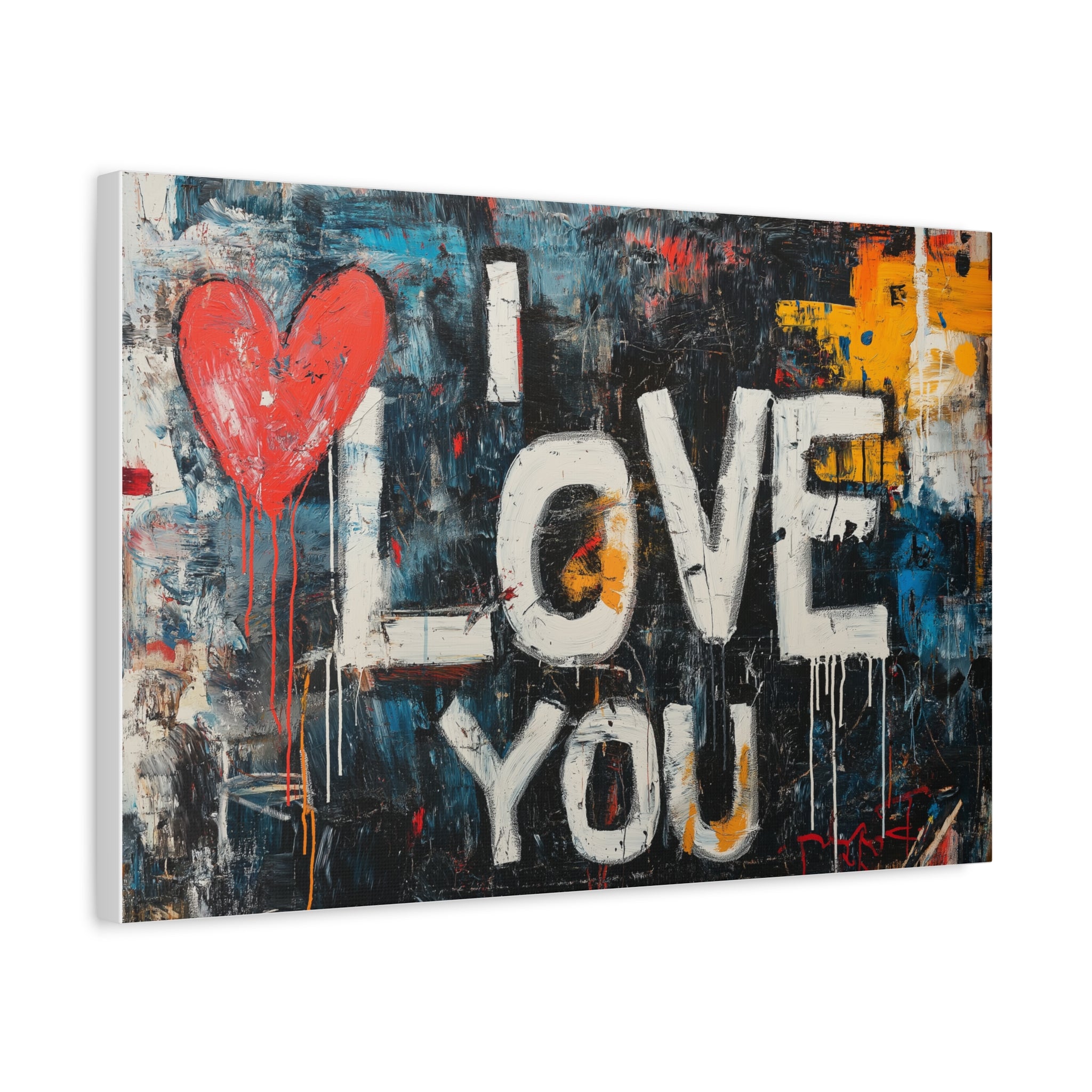 Love Unfiltered, Modern Art, Wall Art, Poster, Matte Canvas, Stretched, 1.25"