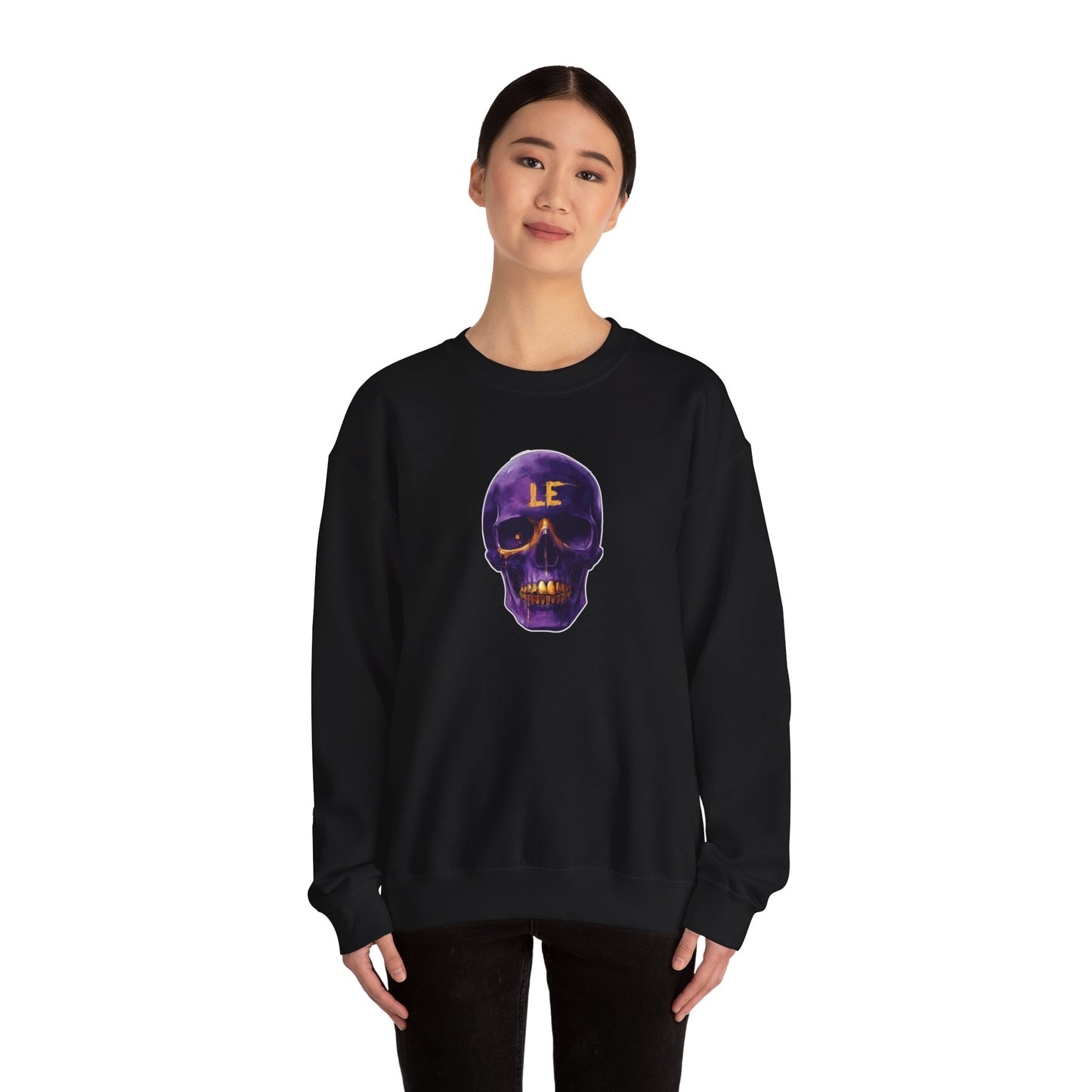 Purple Skull, Unisex Heavy Blend™ Crewneck Sweatshirt, Classic, Original