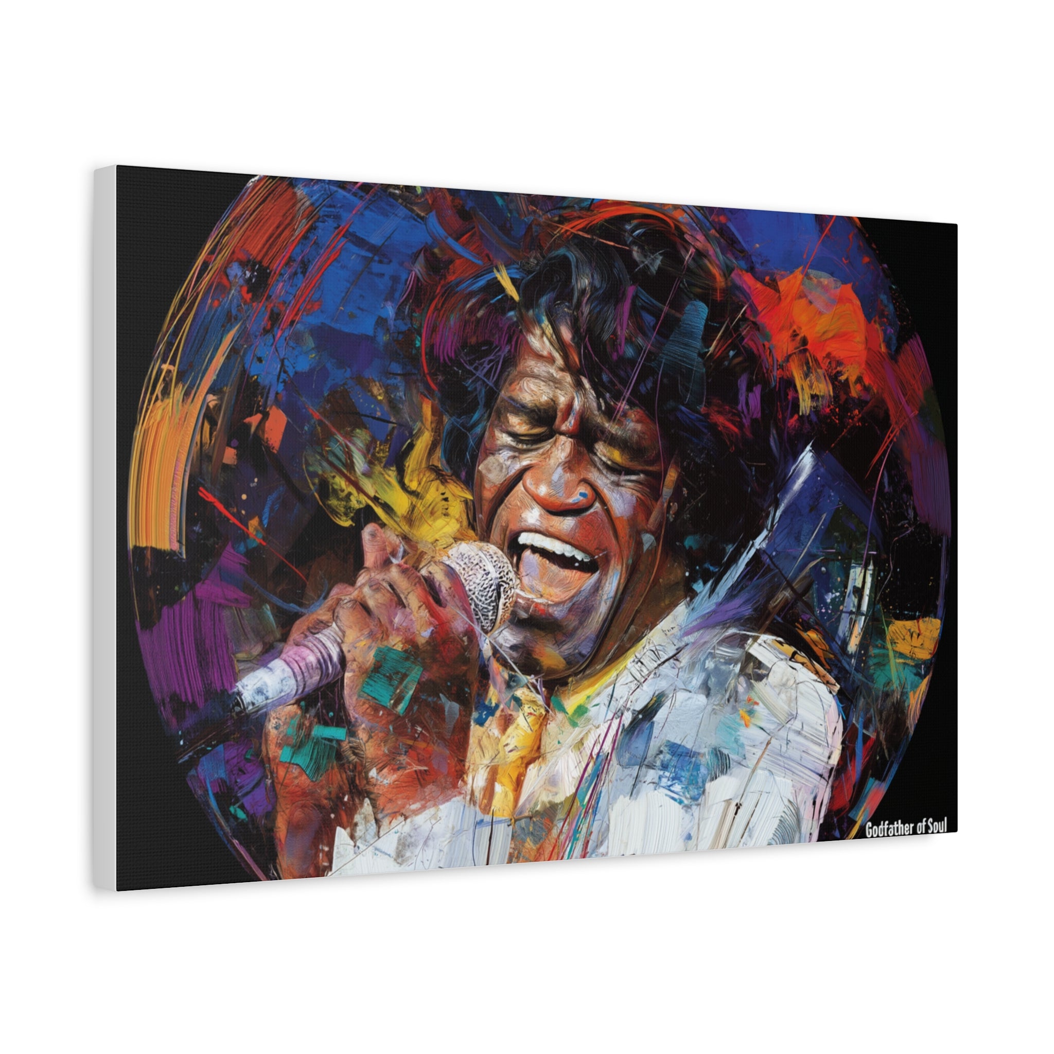 JAMES BROWN — CANVAS ART, The sound. The genius. The legacy., Stretched, 1.25"