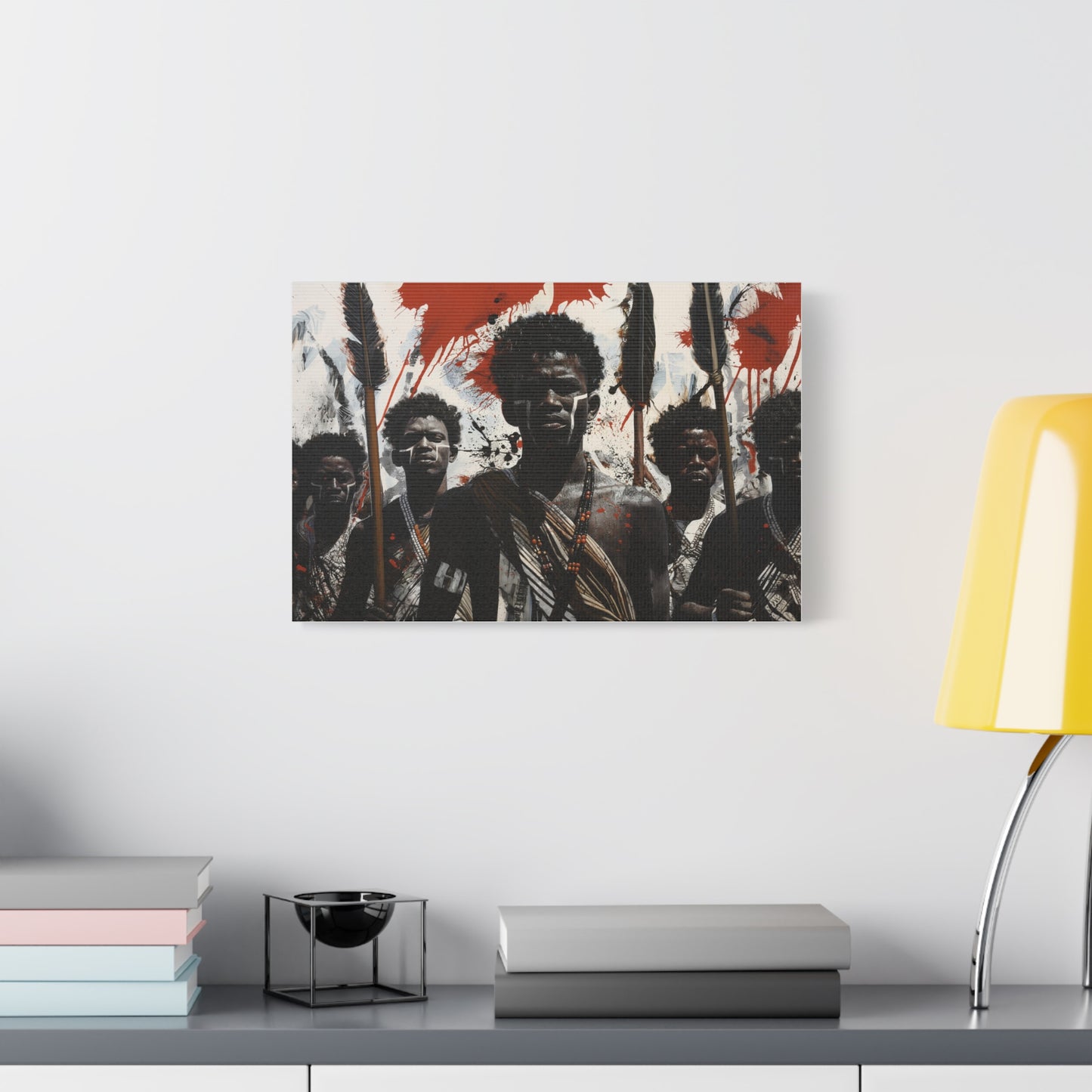 Tribal Warrior1, African art, Warrior Spirit, Wall Art, Modern Art, Matte Canvas, Stretched, 1.25"