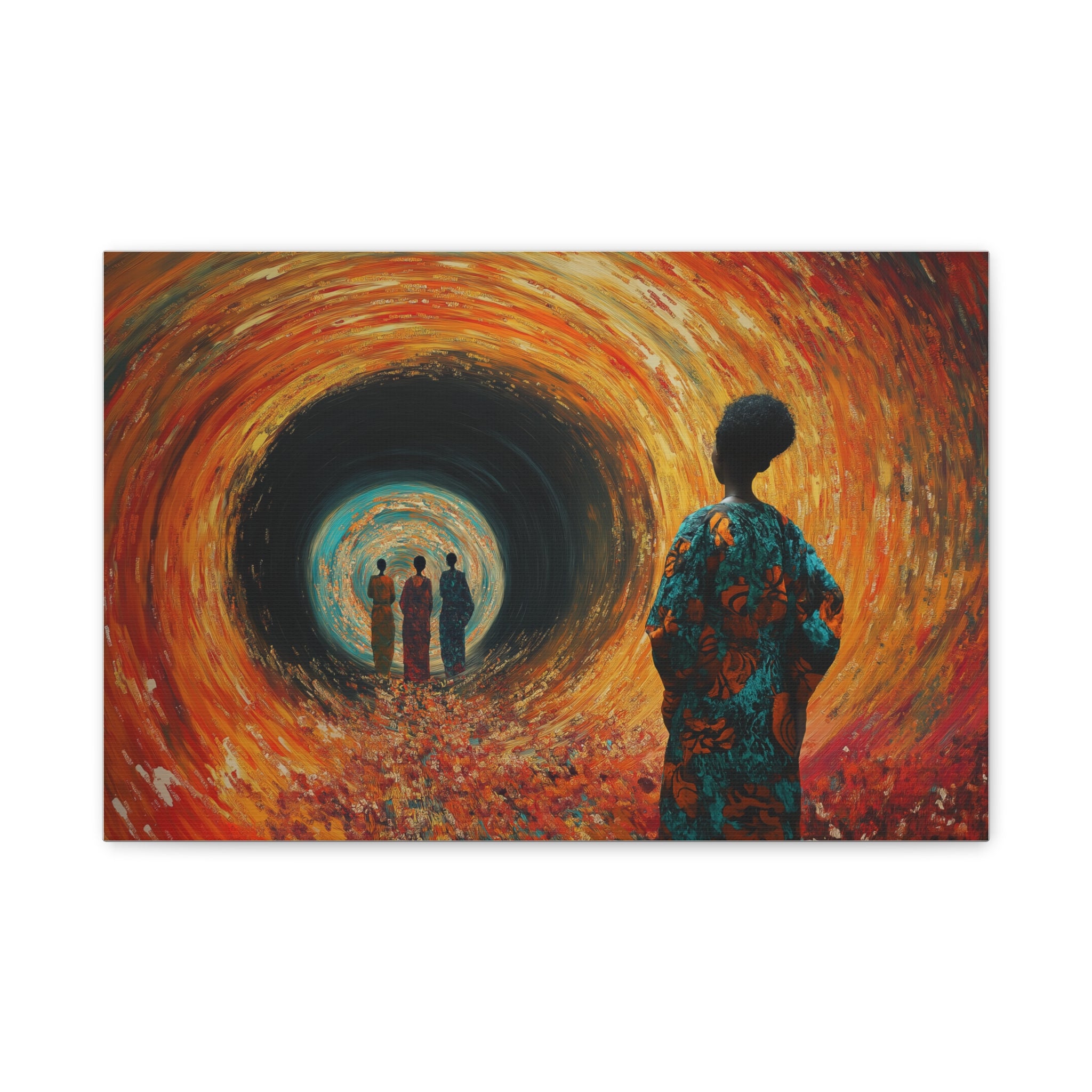 Passage of Ancestral Echoes, Modern Art, Wall Art, Poster, Matte Canvas, Stretched, 1.25"