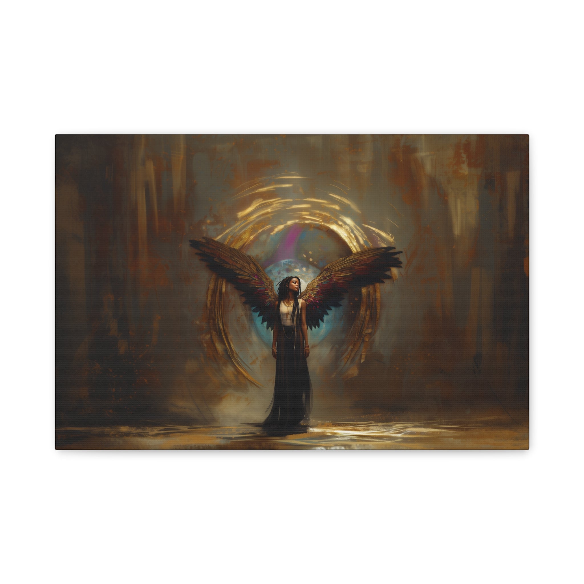 Celestial Guardian,  Modern Art, Wall Art, Poster, Matte Canvas, Stretched, 1.25"