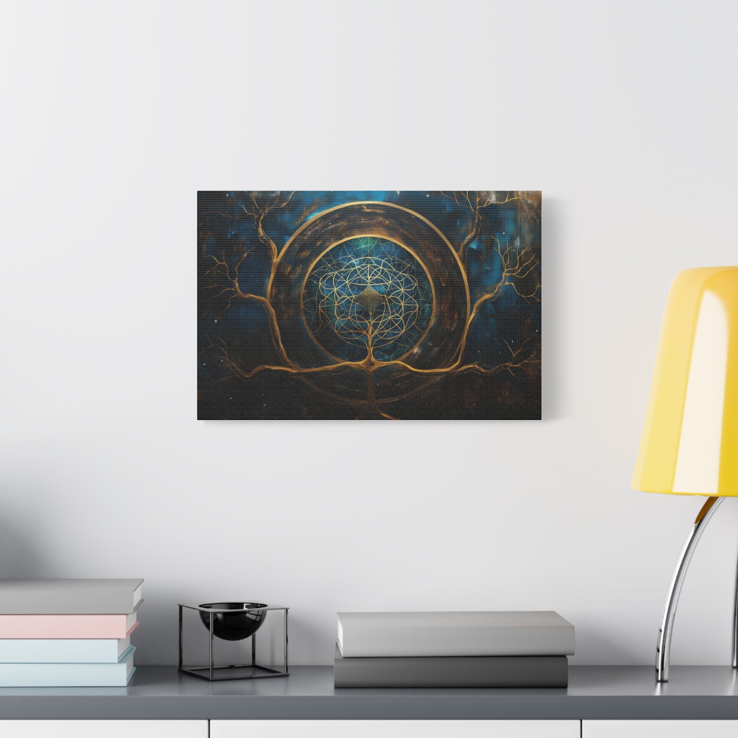 Sacred Tree of Life, Sacred Geometry, Modern Art, Wall Art, Family Art, Matte Canvas, Stretched, 1.25"