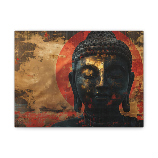 Buddha, Buddha Art, Buddha Meditating, Wall Art, Matte Canvas, Stretched, 1.25"