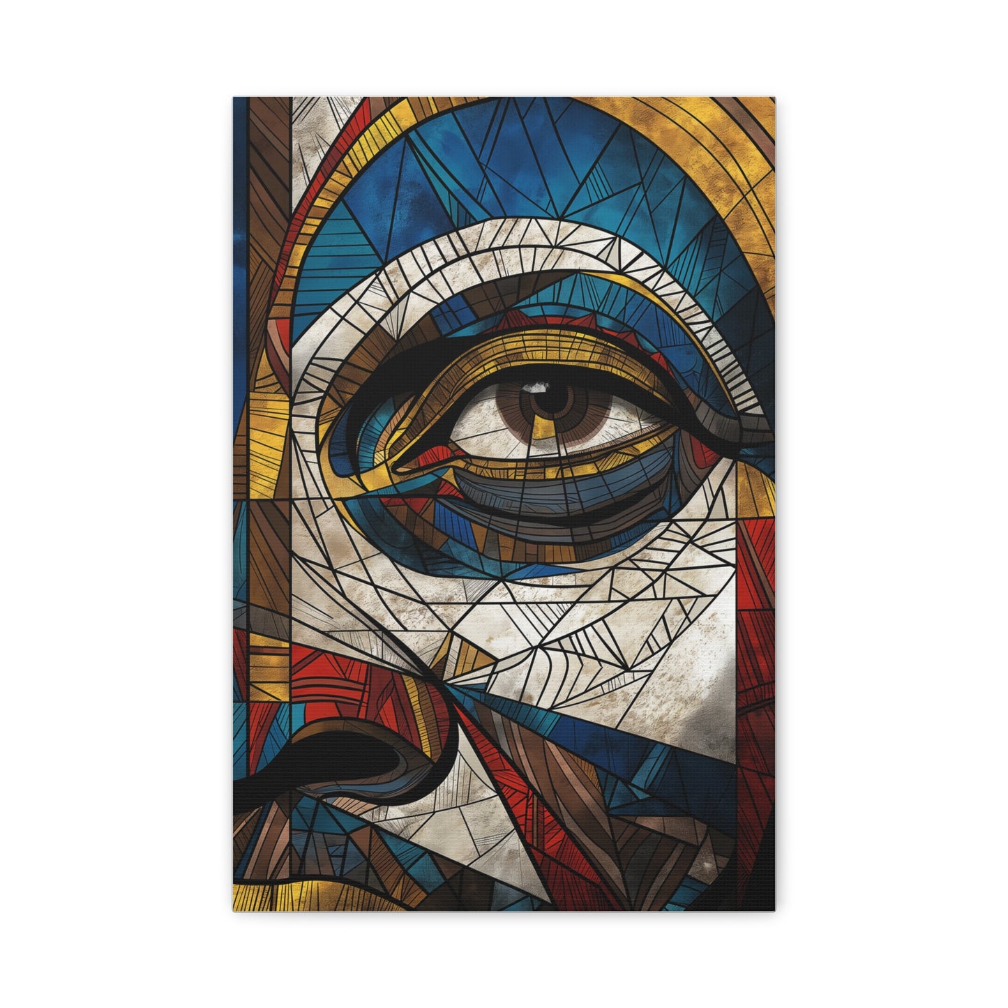 Eye of the Ancestor, Black Art, Wall Art, Modern Art, Poster, Canvas Painting Matte Canvas, Stretched, 1.25"