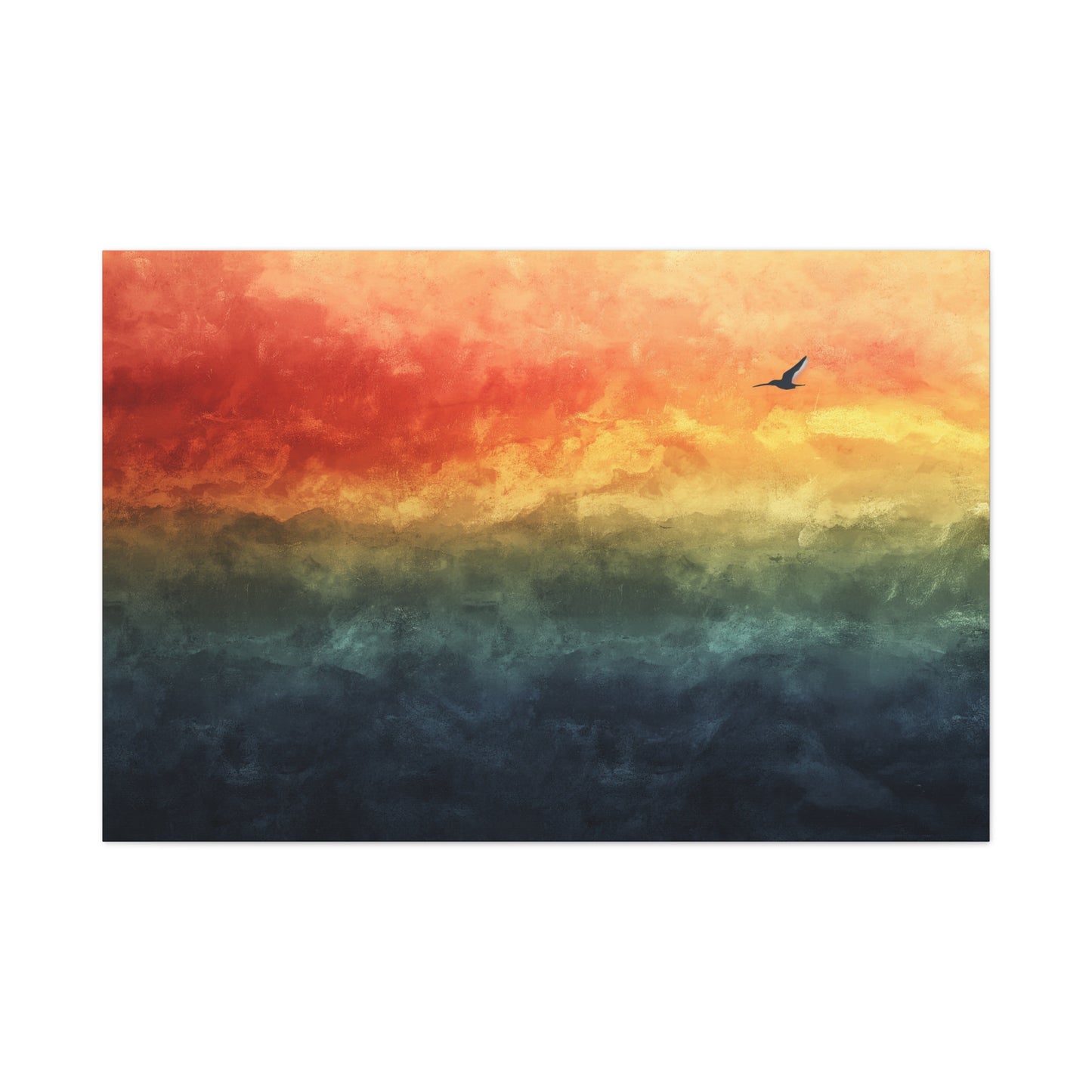 Flying, Modern Art, Wall Art, Poster, Matte Canvas, Stretched, 1.25"