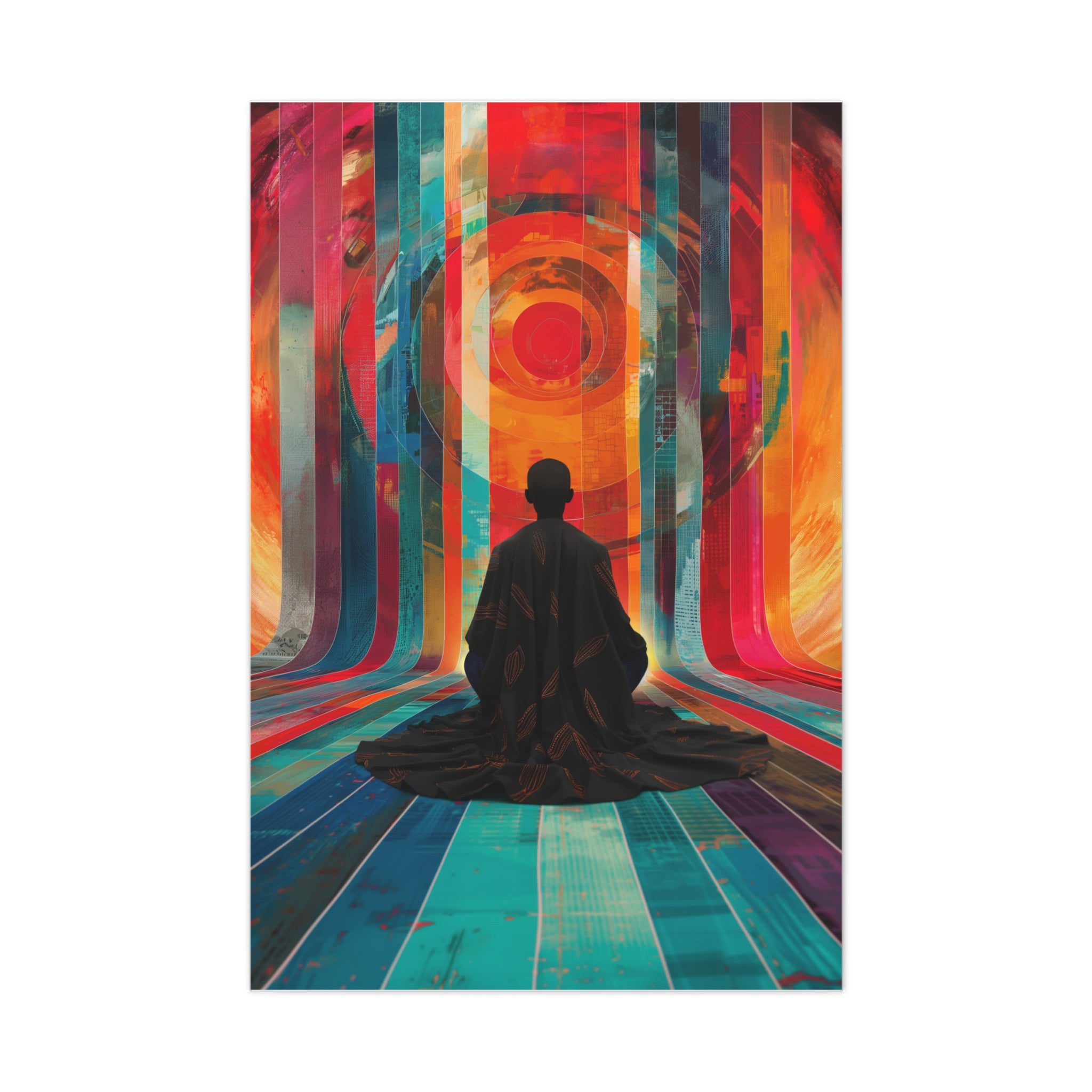 Deep Medication, Abstract Art, Psychedelic, Matte Canvas, Healer, Stretched, 1.25"