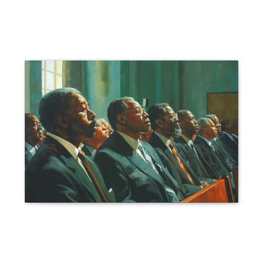 The Elders, Modern Art, Wall Art, Poster, Blackman, African-American Art, Matte Canvas, Stretched, 1.25"