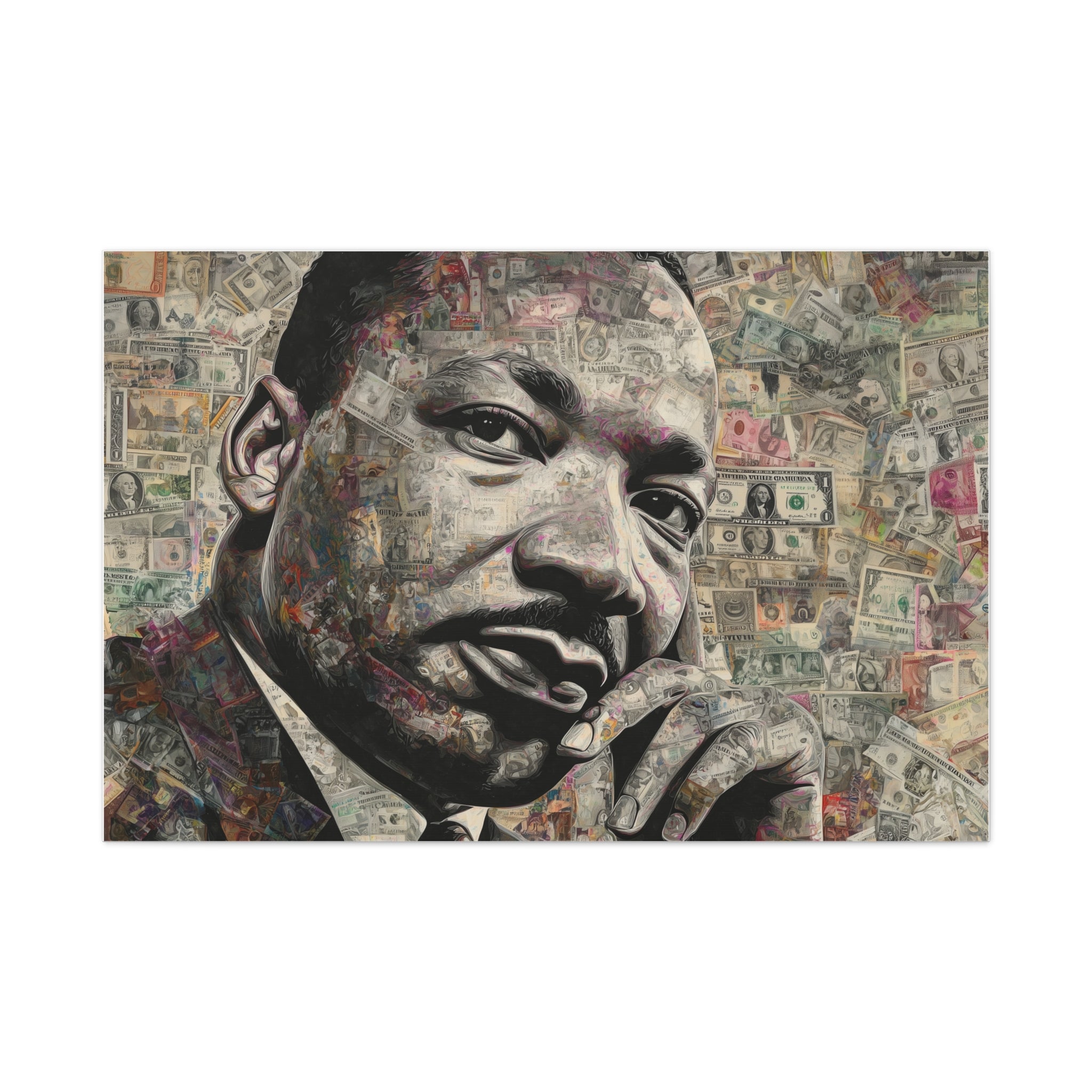 DR. MARTIN LUTHER KING JR. — CANVAS ART, The dream. The voice. The legacy., Stretched, 1.25"