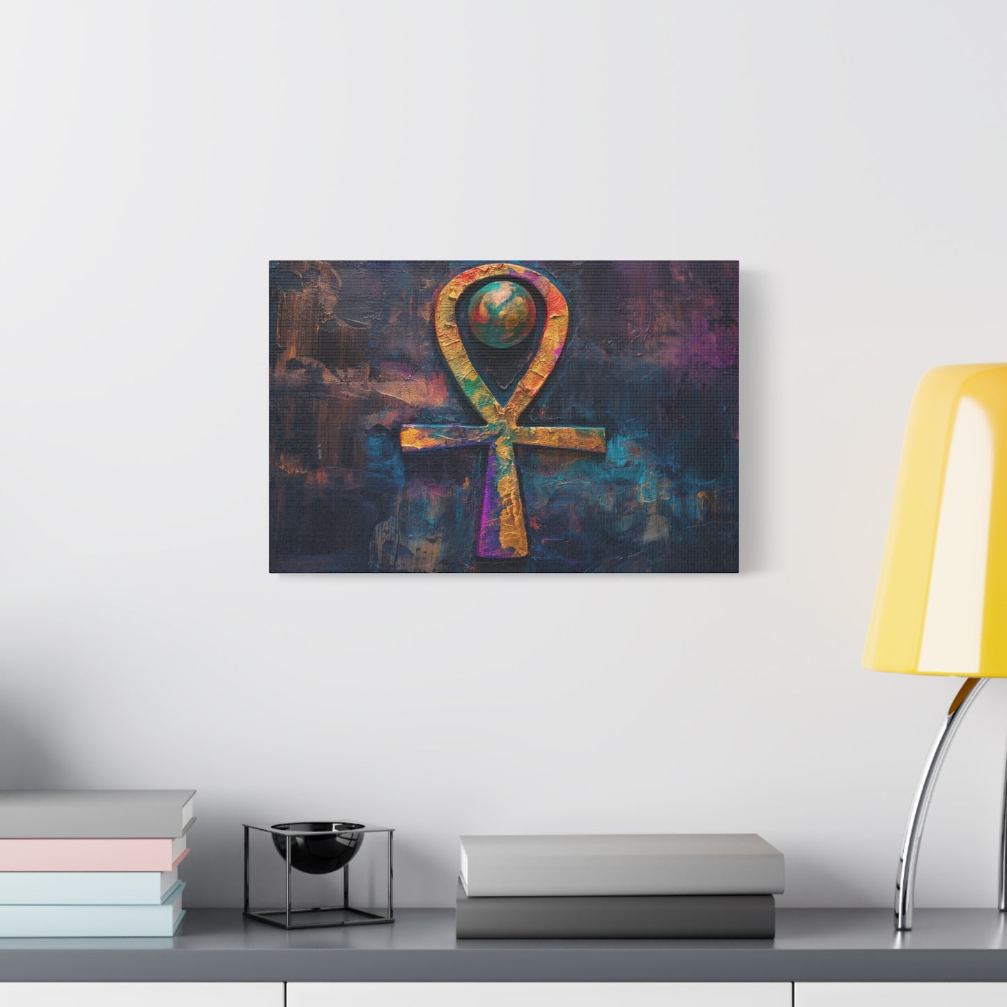 Ankh The World, Modern Art, Wall Art, Poster, canvas painting Matte Canvas, Stretched, 1.25"