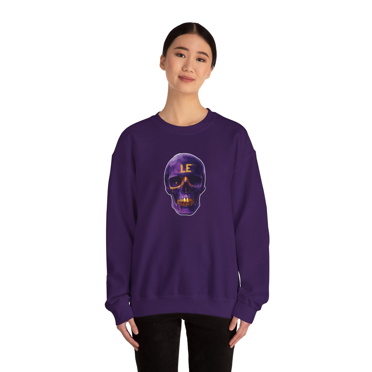 Purple Skull, Unisex Heavy Blend™ Crewneck Sweatshirt, Classic, Original