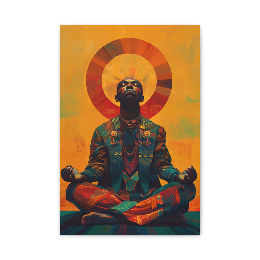 The Healer2, Matte Canvas, Wall Art, Meditation, African Art, Alkaline, Abstract Art, Stretched, 1.25"