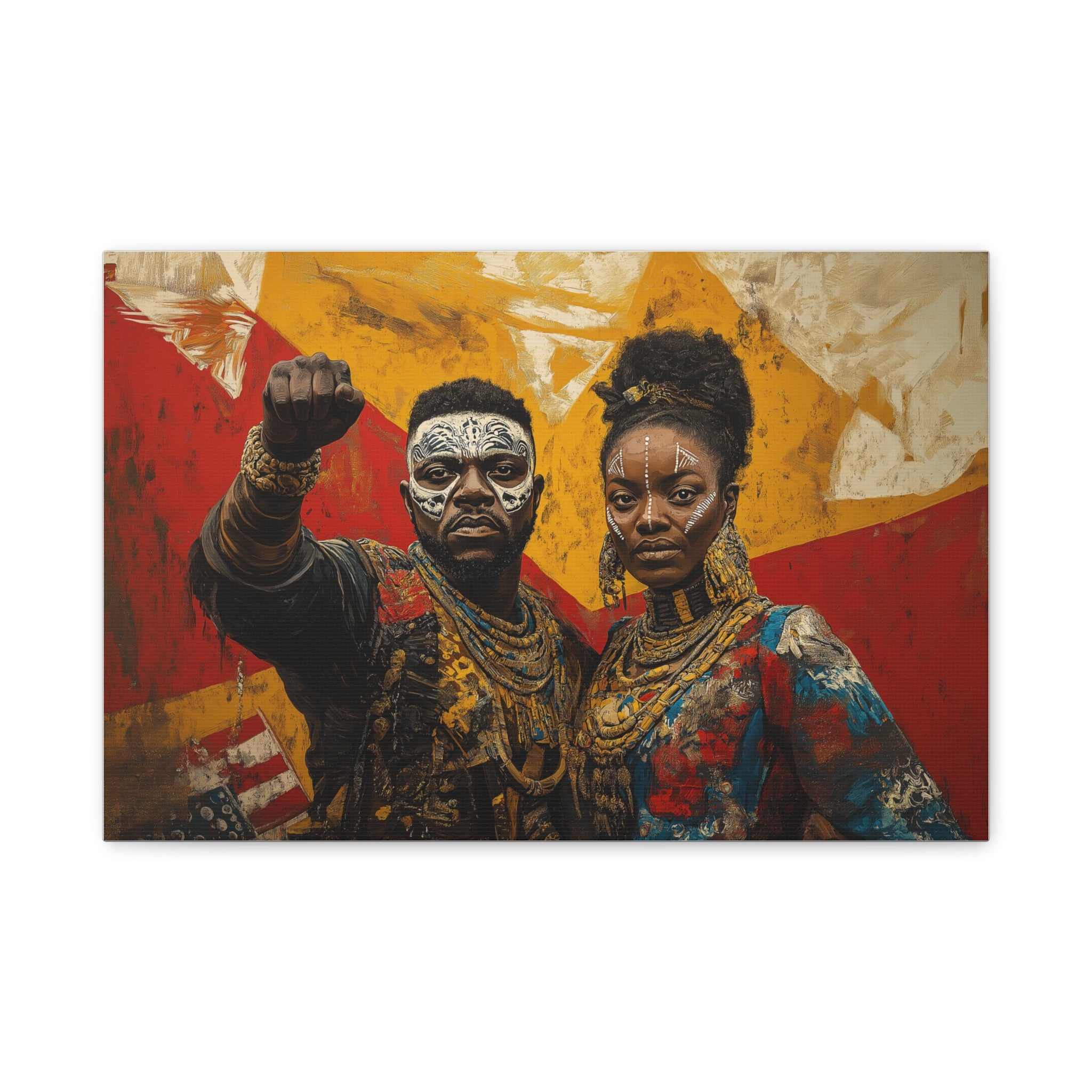 Rise of the Ancestral Warriors, Modern Art, Wall Art, Poster, Matte Canvas, Stretched, 1.25"