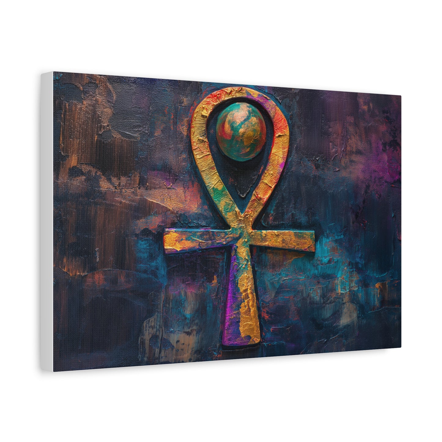 Ankh The World, Modern Art, Wall Art, Poster, canvas painting Matte Canvas, Stretched, 1.25"